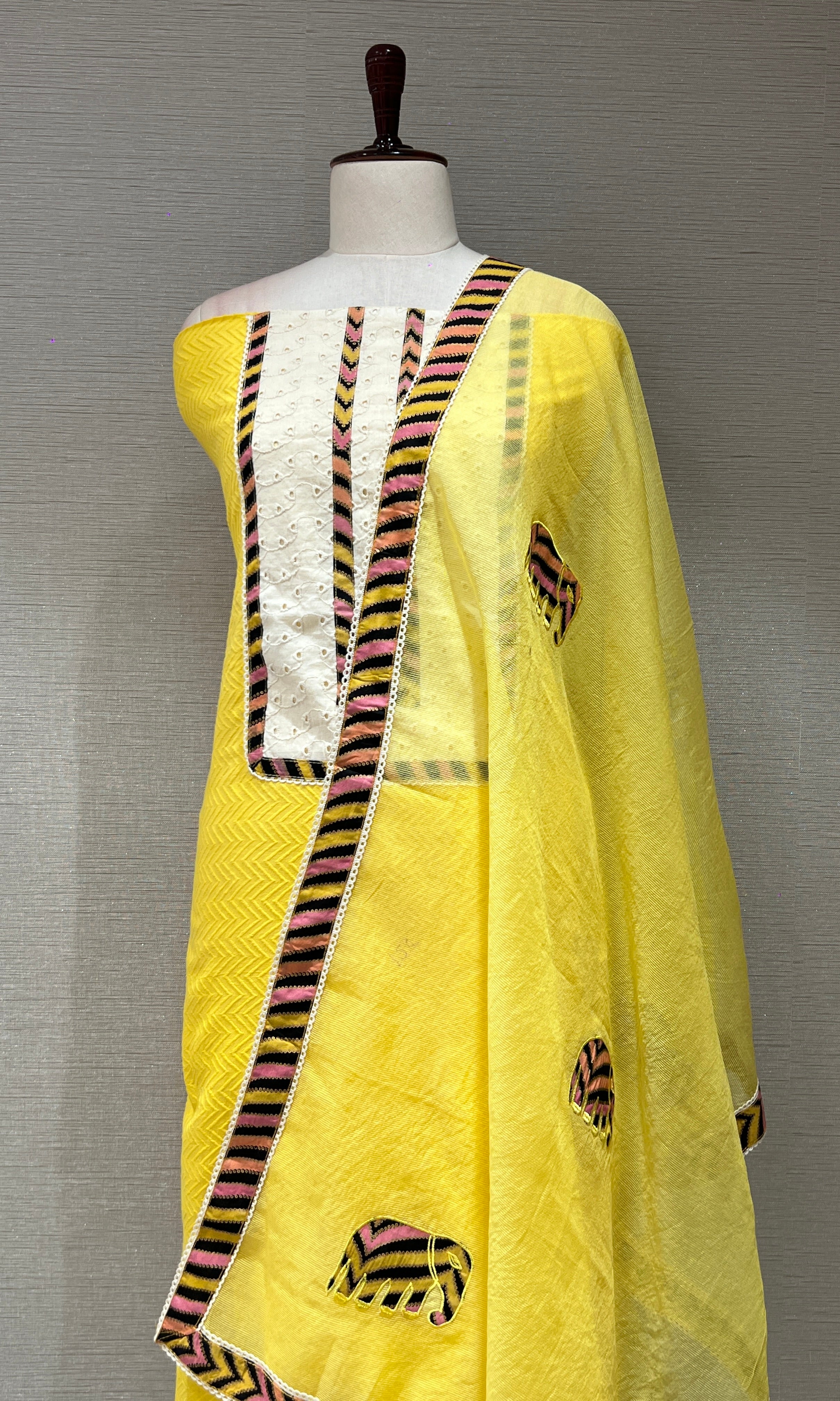 Yellow dress material