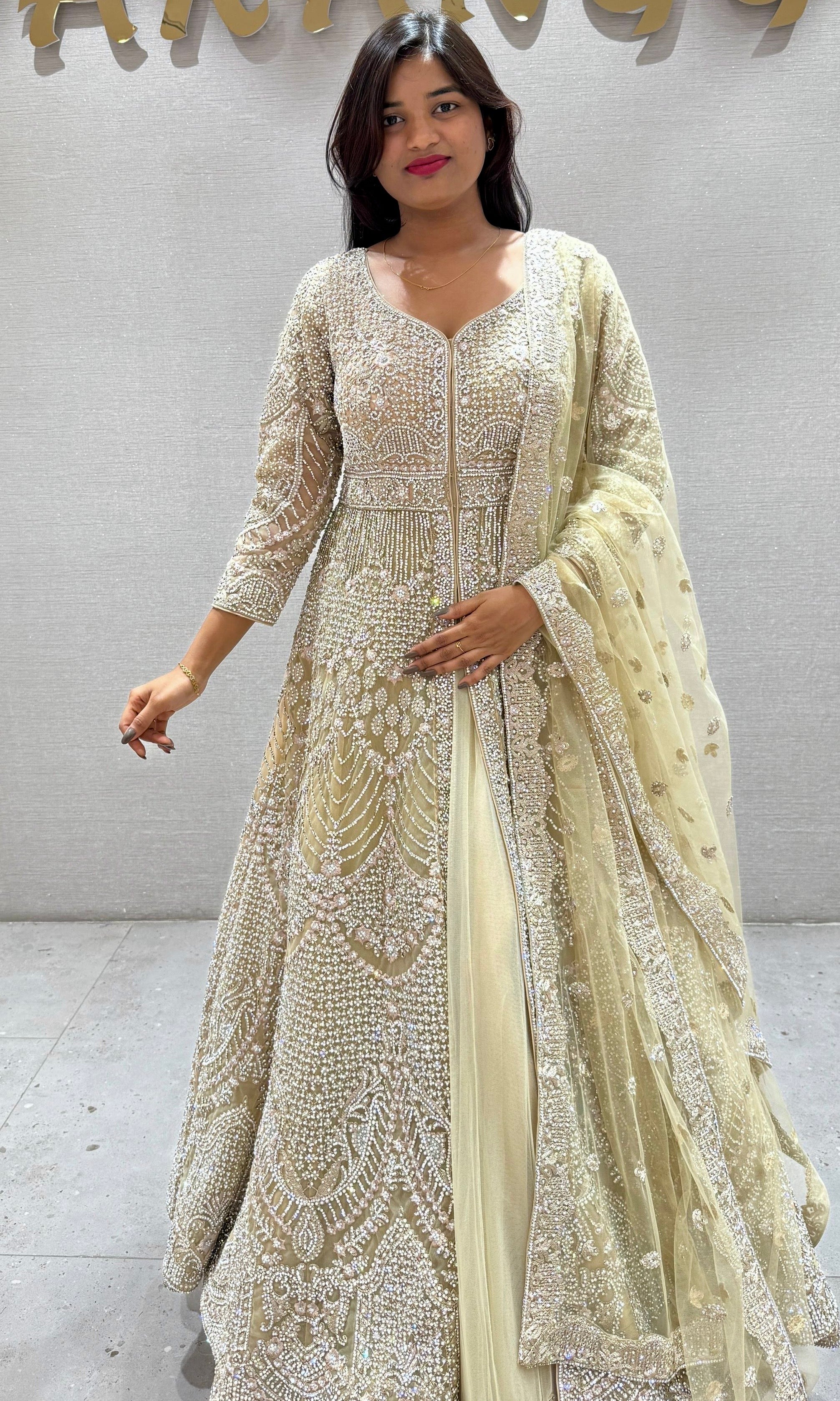 Beige Lehenga