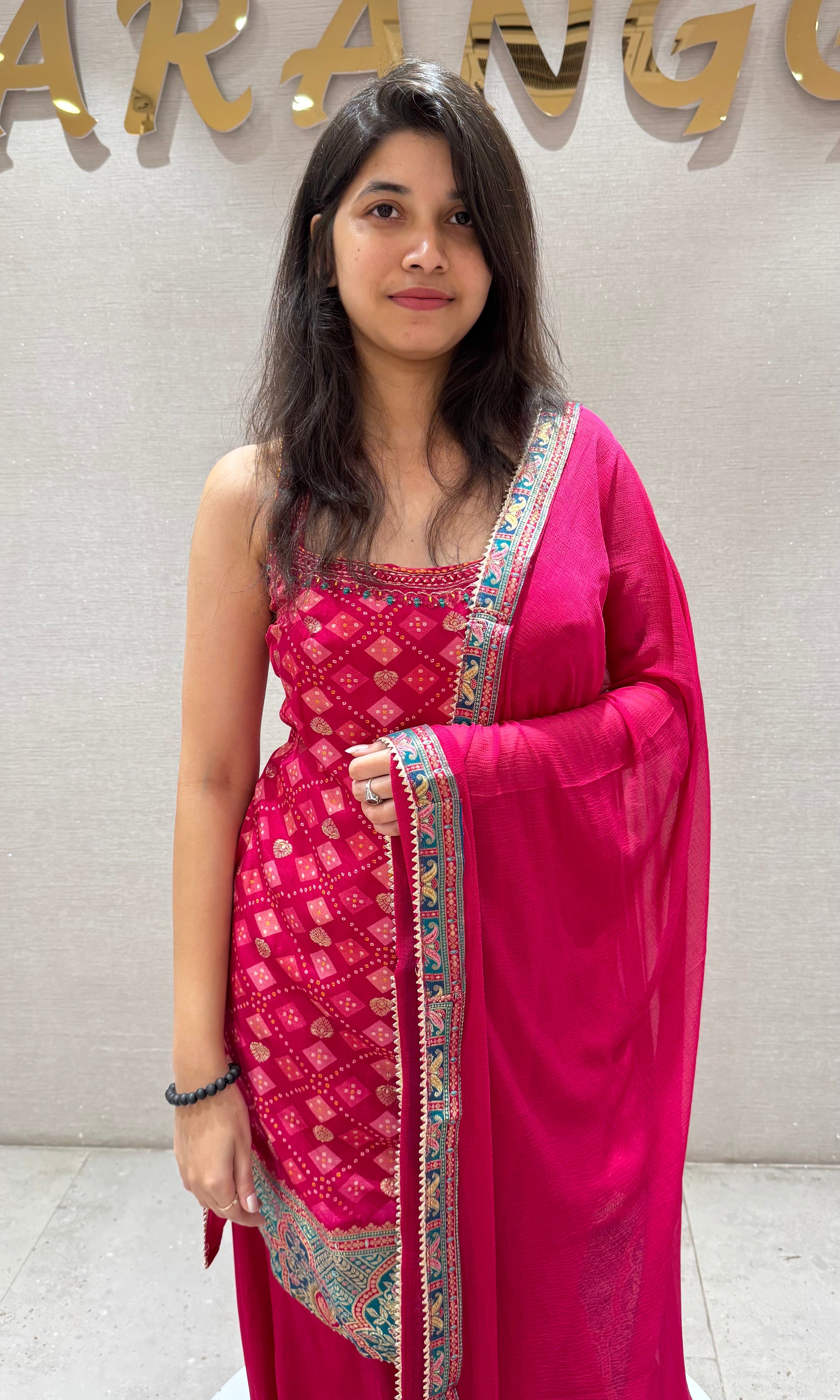 Radiant RANI Pink Embroidered Sharara Set