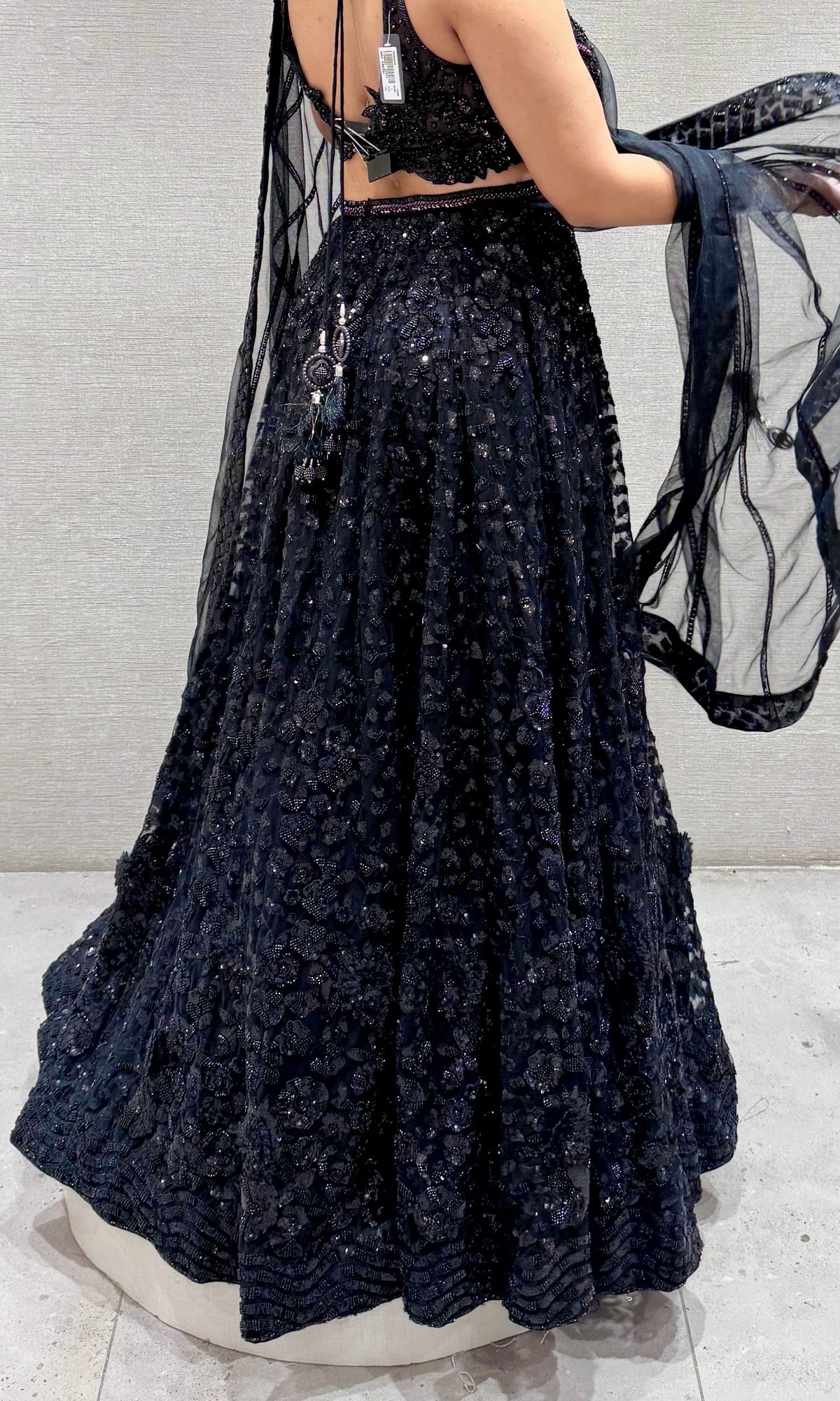 Black Embellished Lehenga