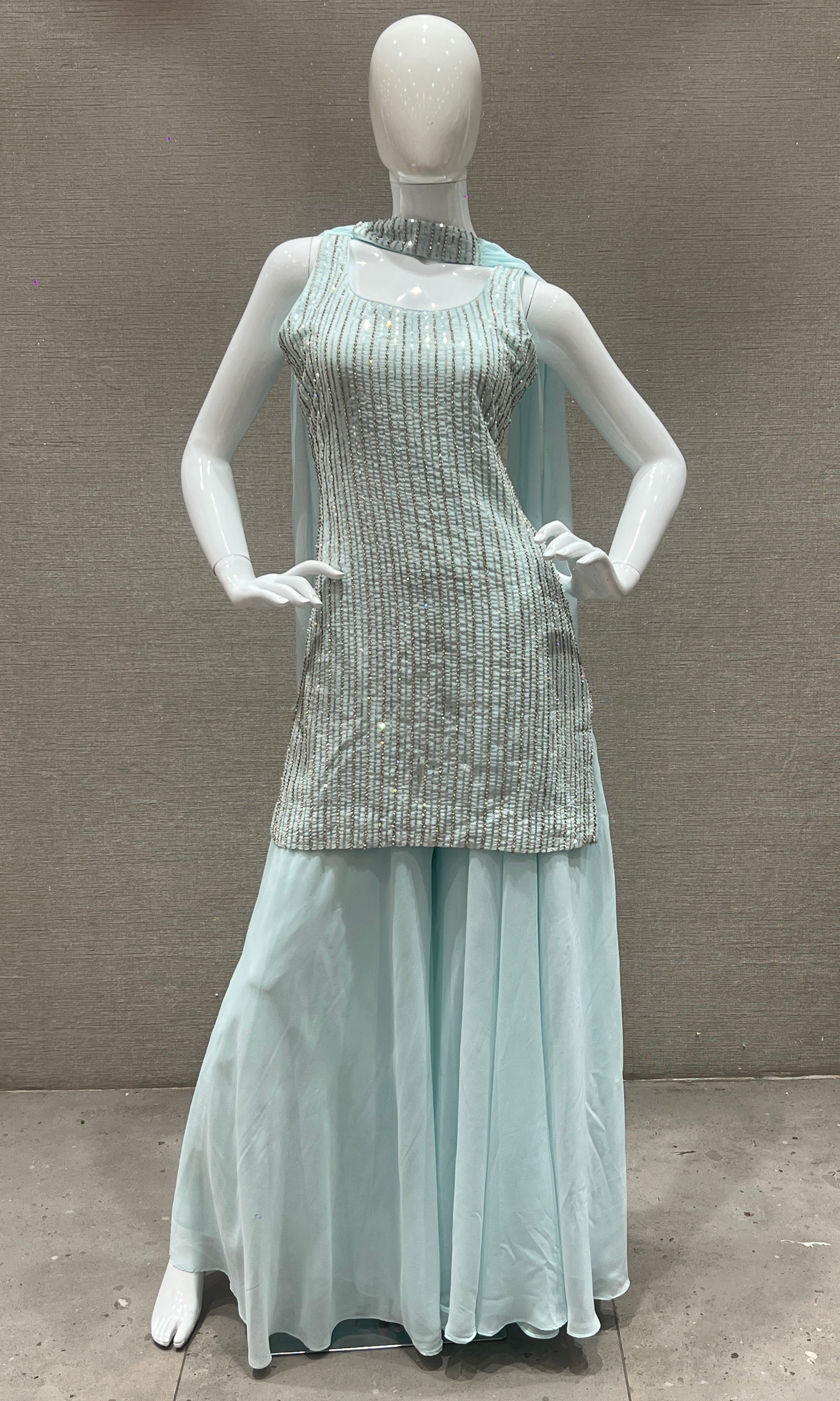 Sea Green palazzo set