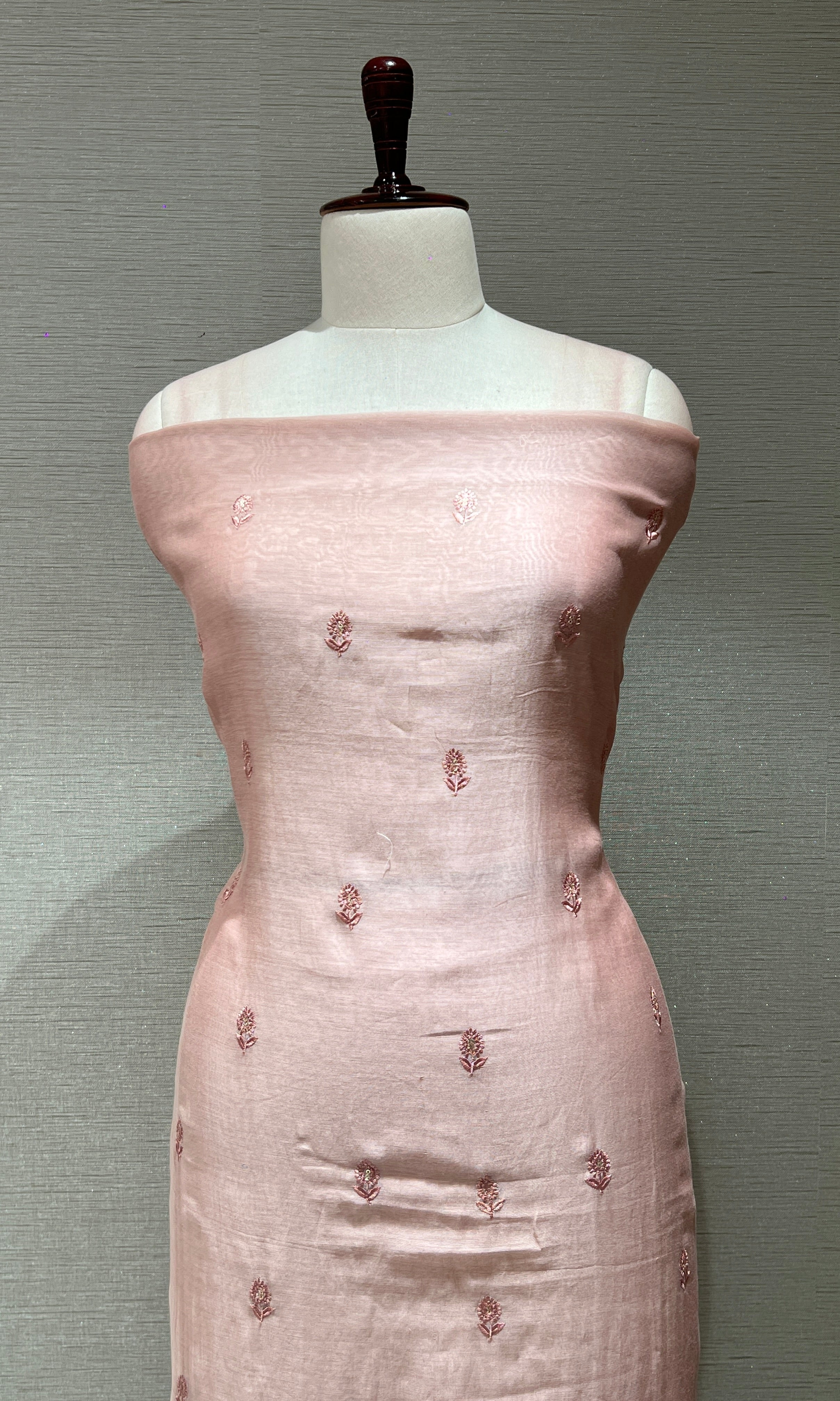 Peach dress material