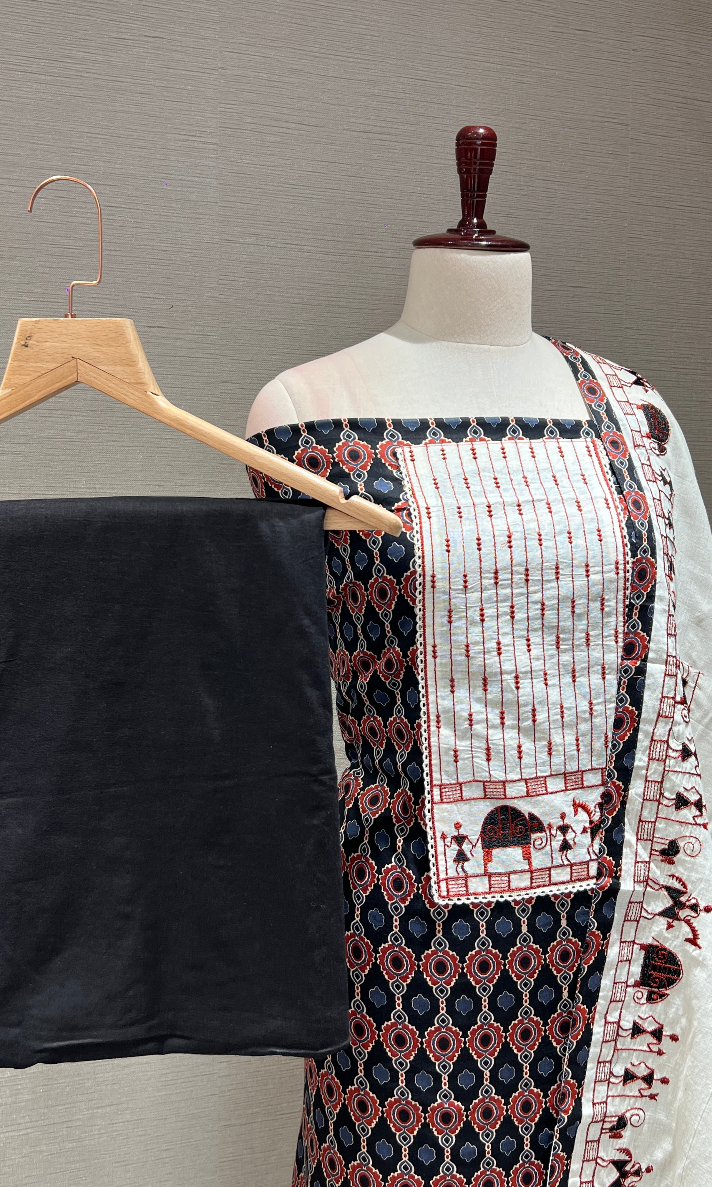 BLACK dress material