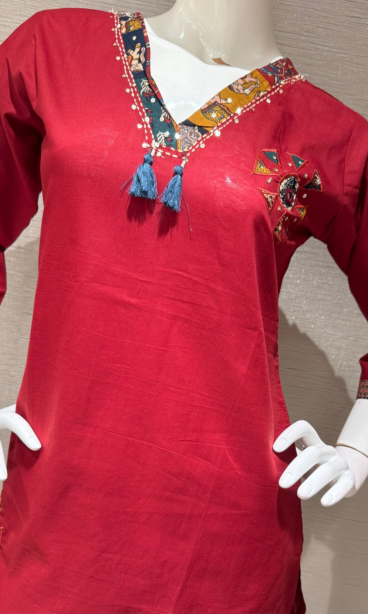 Maroon Floral cord set