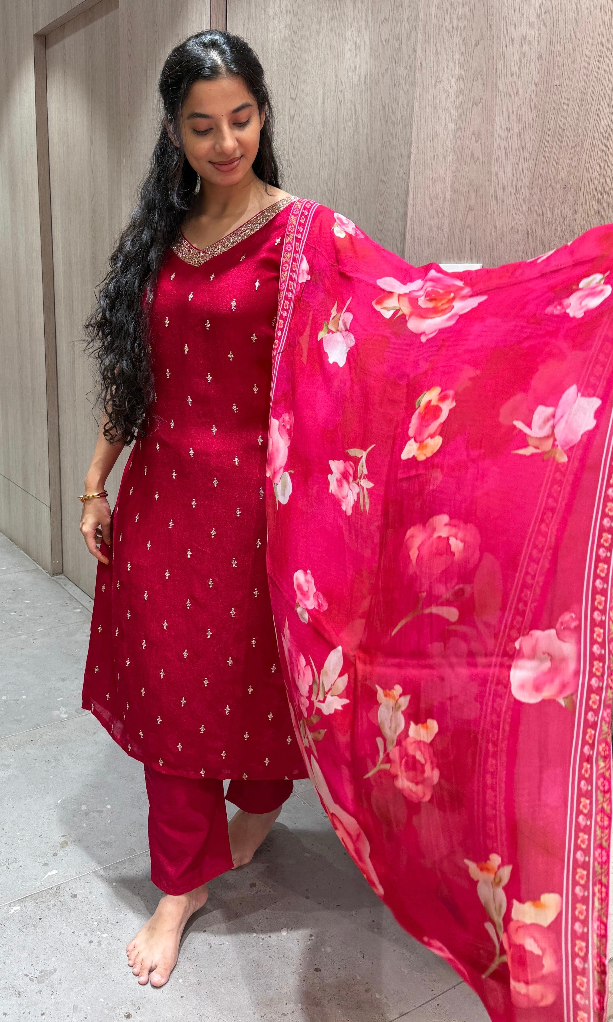 Pink kurta set