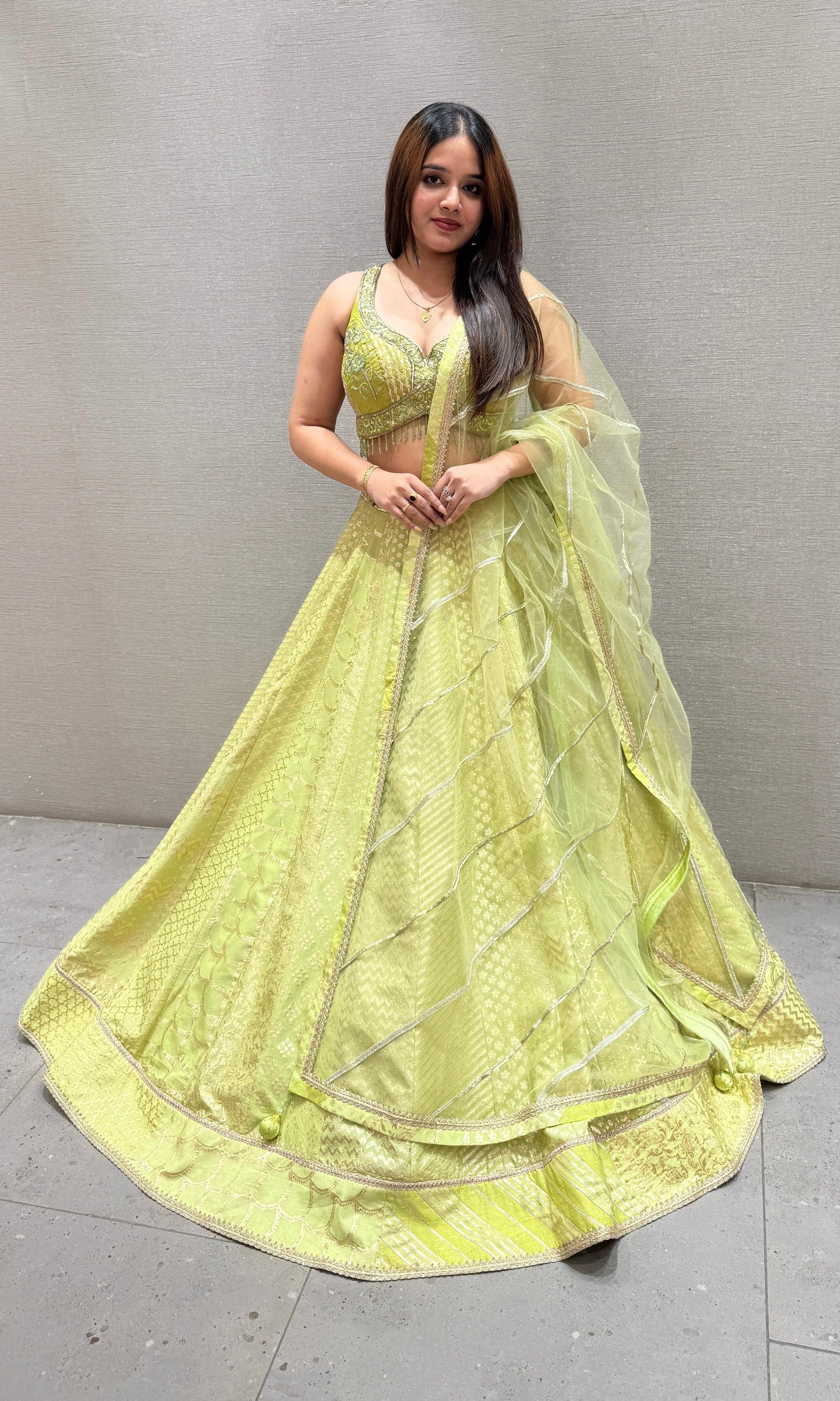 Pista Green Lehenga
