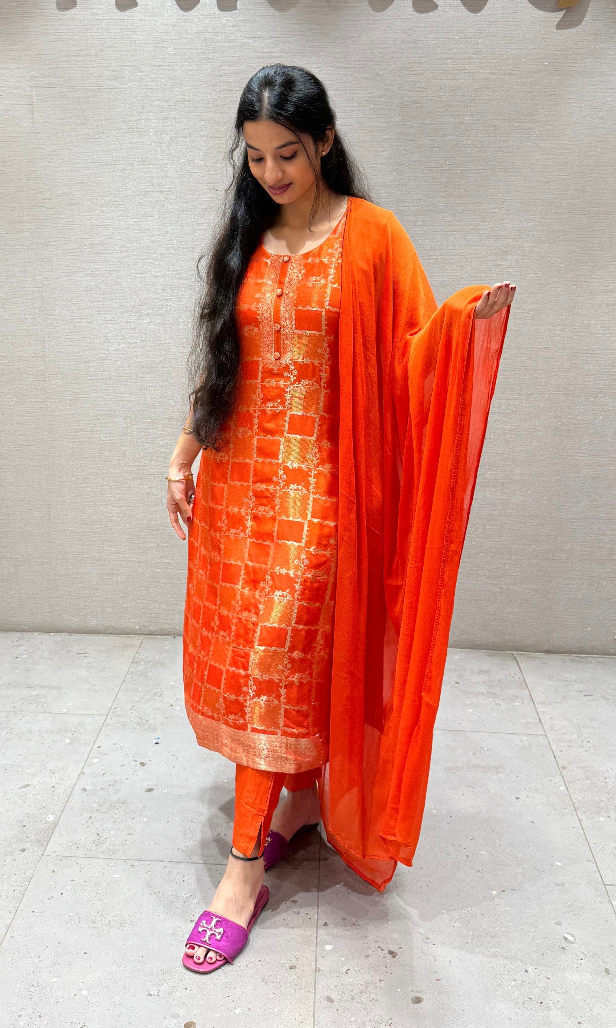 Golden Orange kurta set
