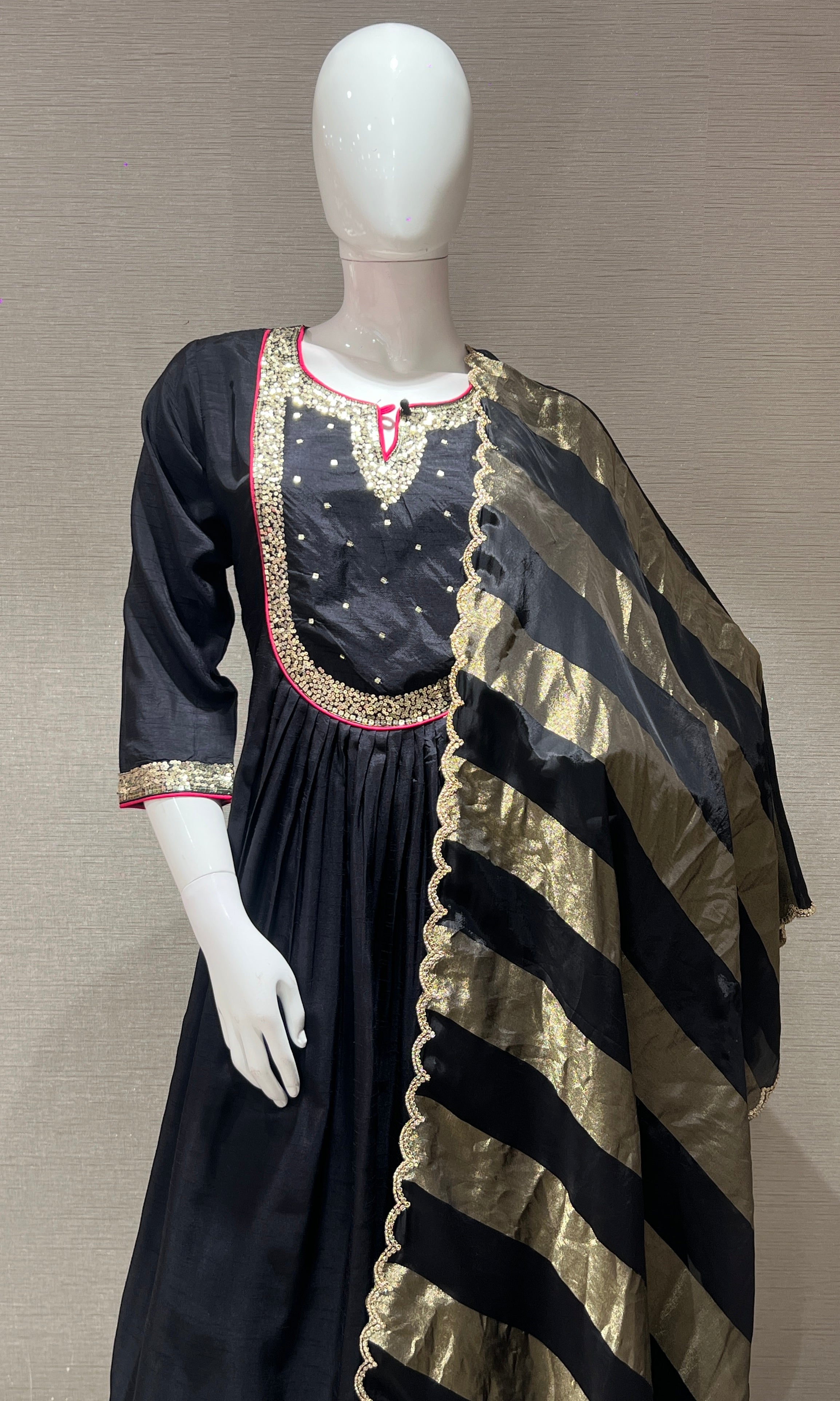 Black kurta set