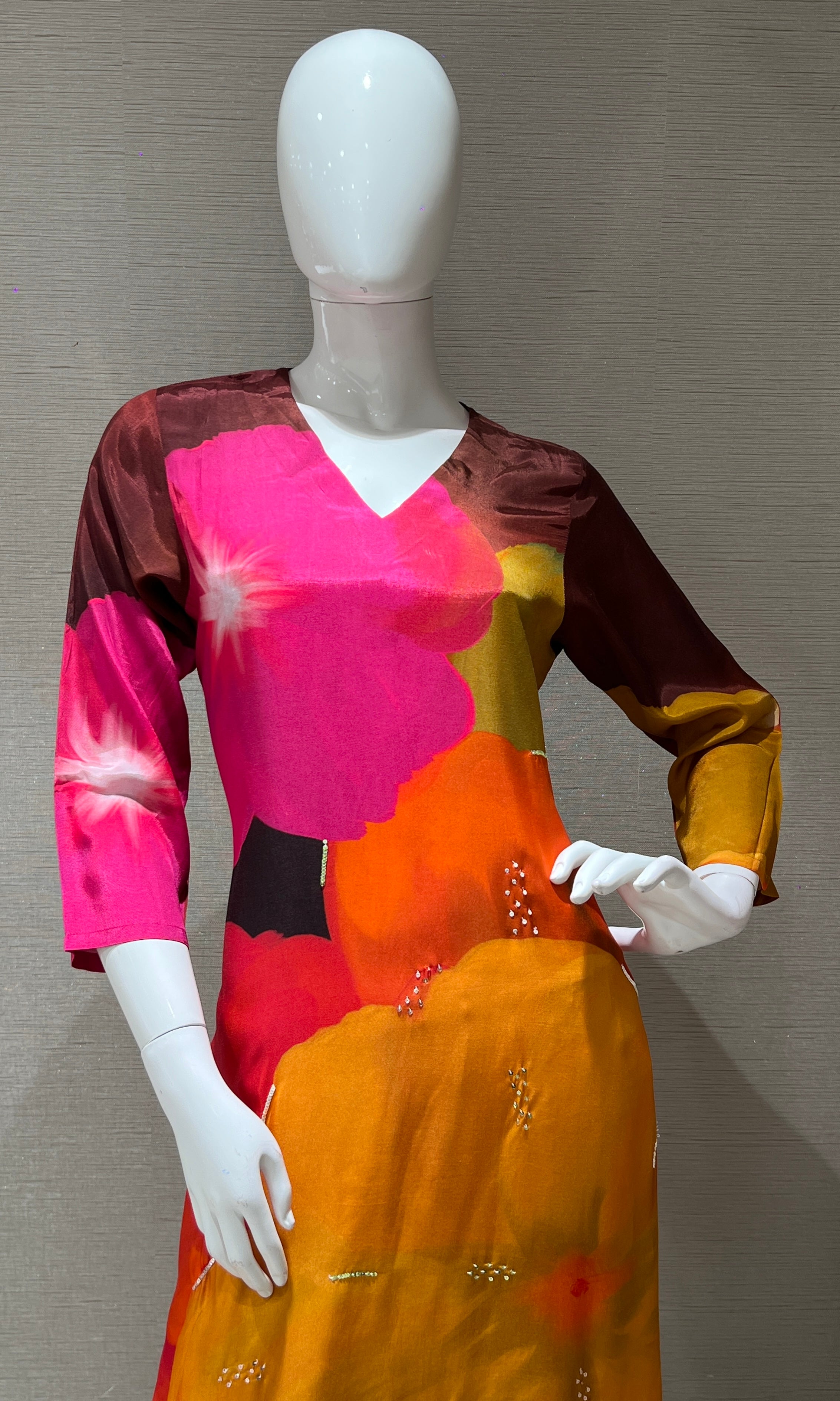 Multicolor Floral Print Cord Set