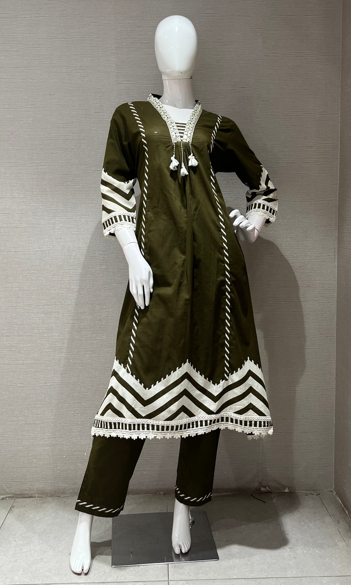 Mehandi green KURTA Set