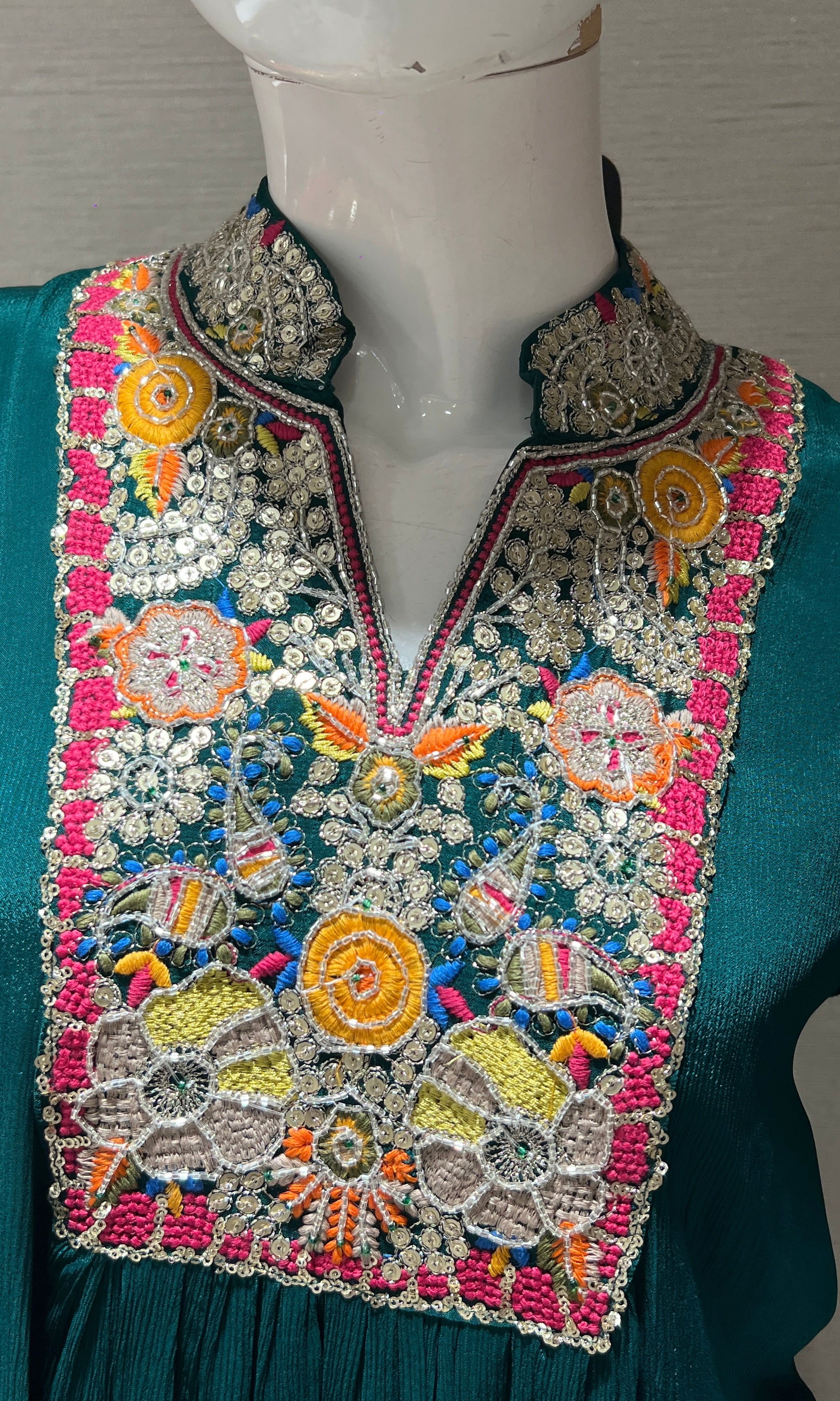 GREEN FLORAL CORD SET