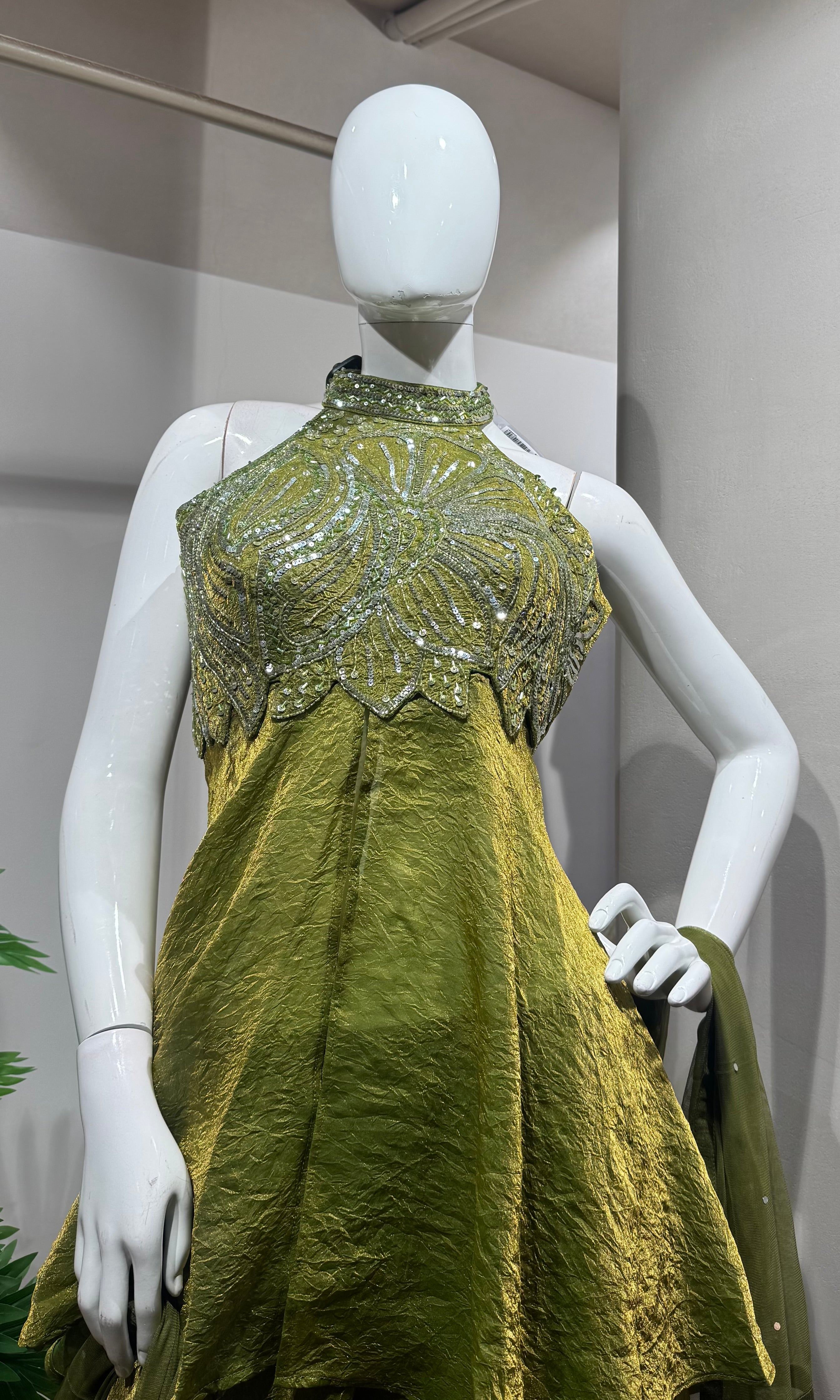 Mehendi Green Embroidered PALAZZO SET