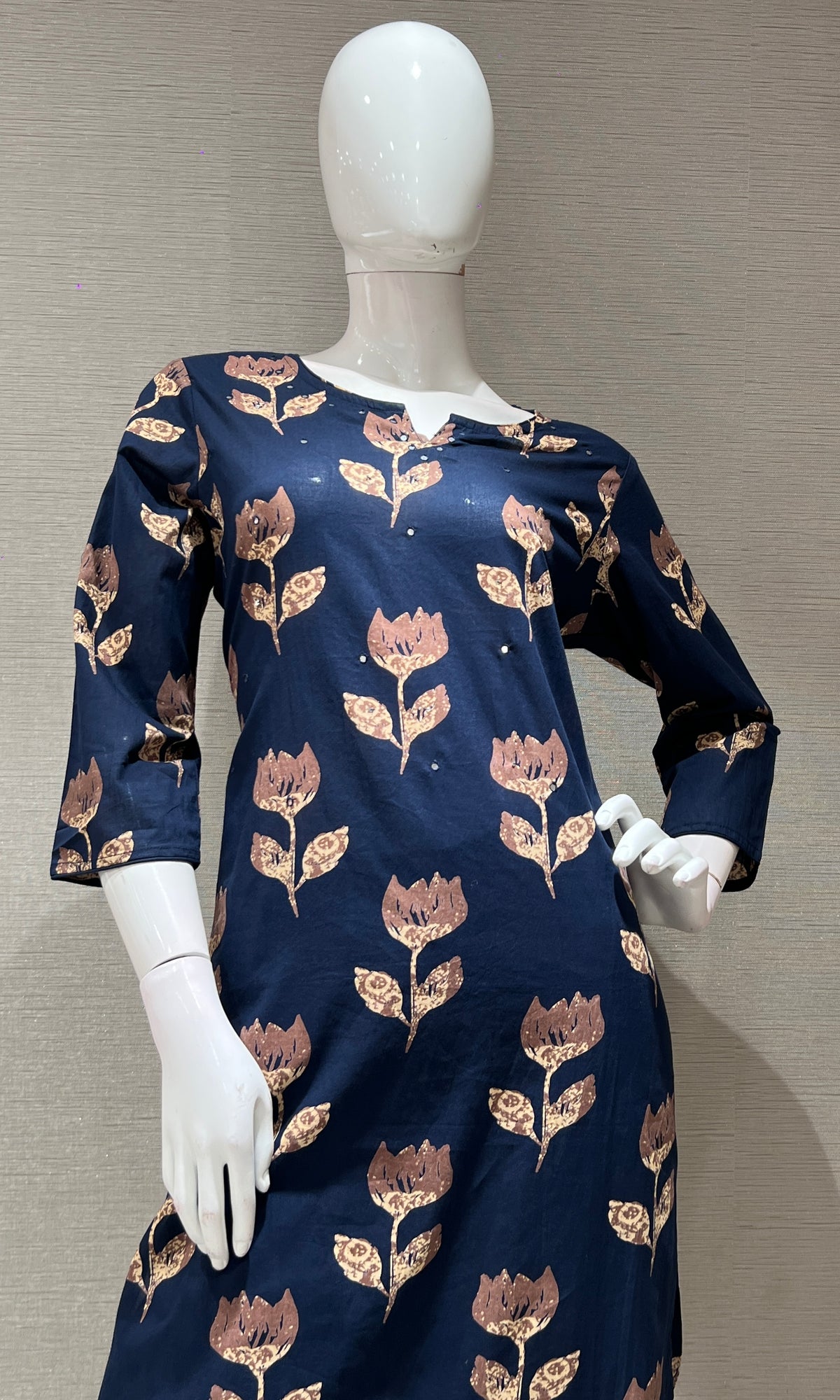 Blue FLORAL kurta set