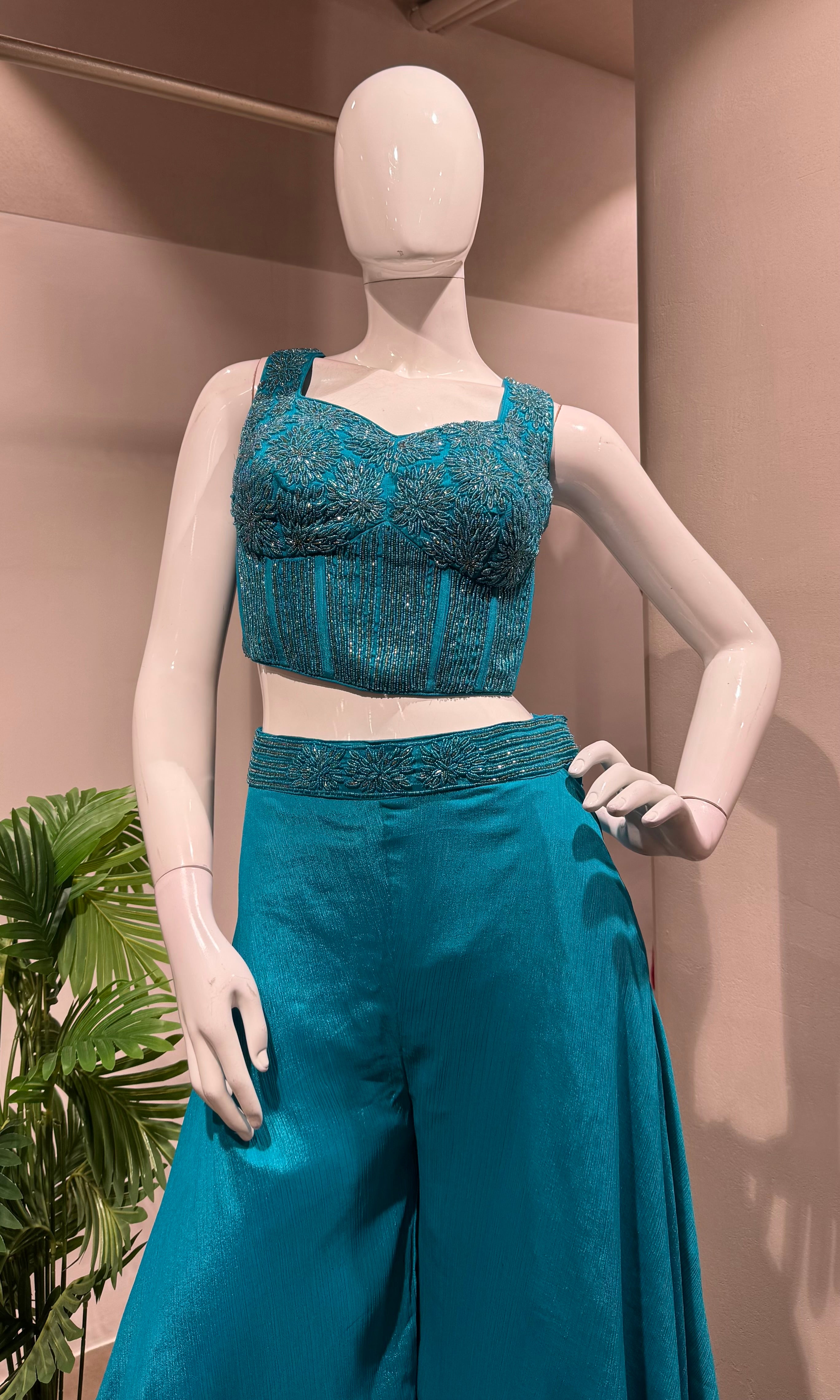 RAMA Georgette Indo Western Set