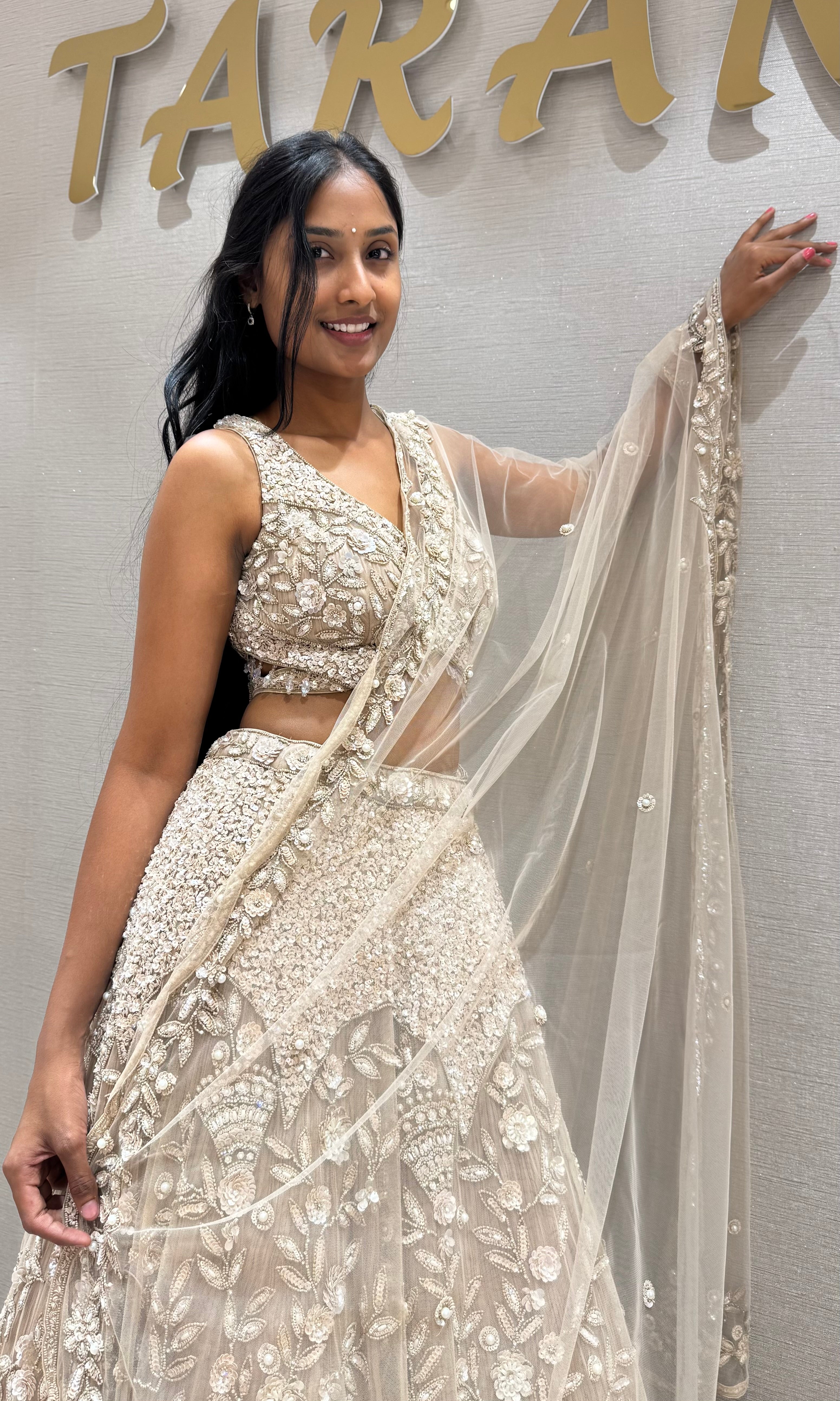 MOWE Silver Bridal Lehenga