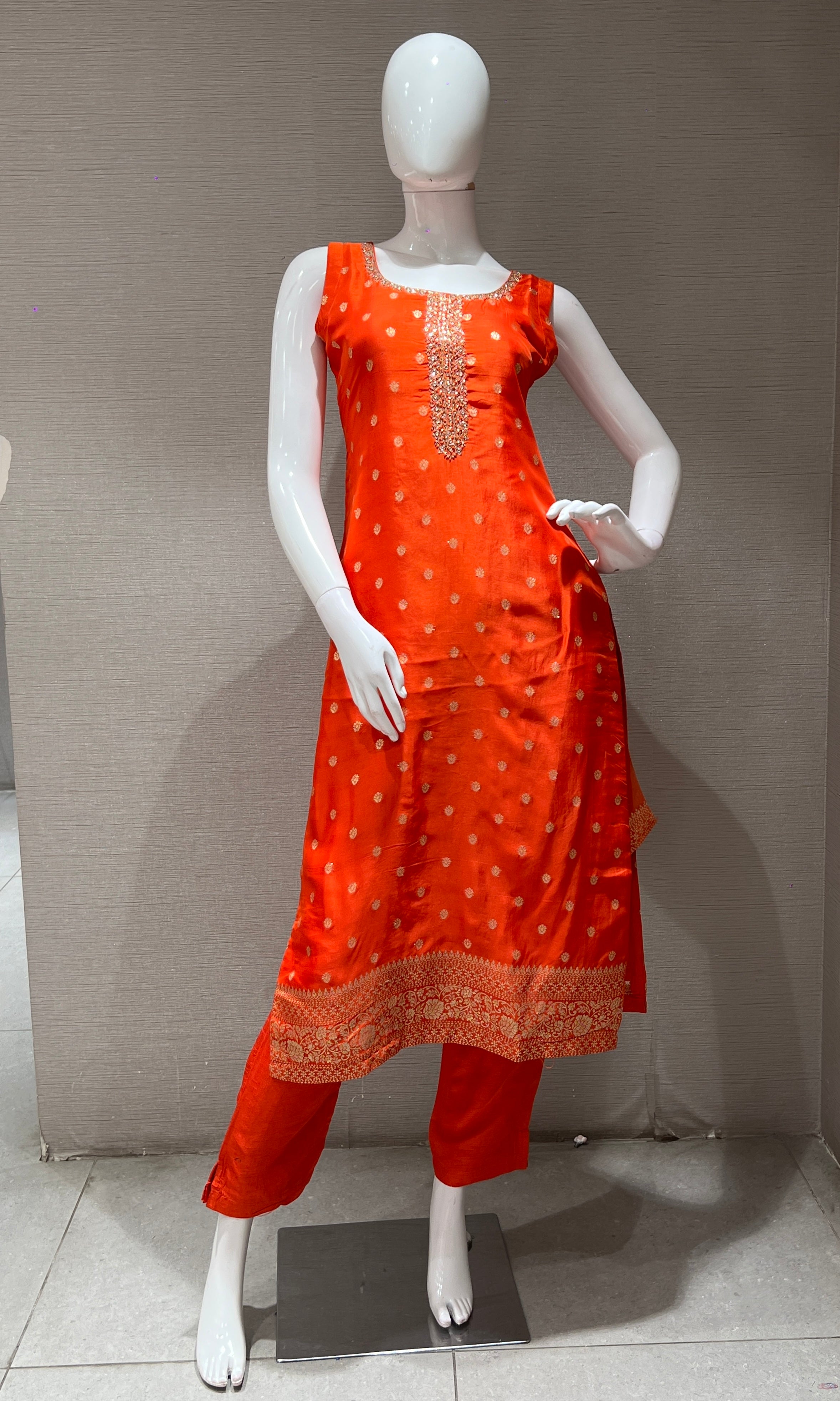 Radience Orange kurta set