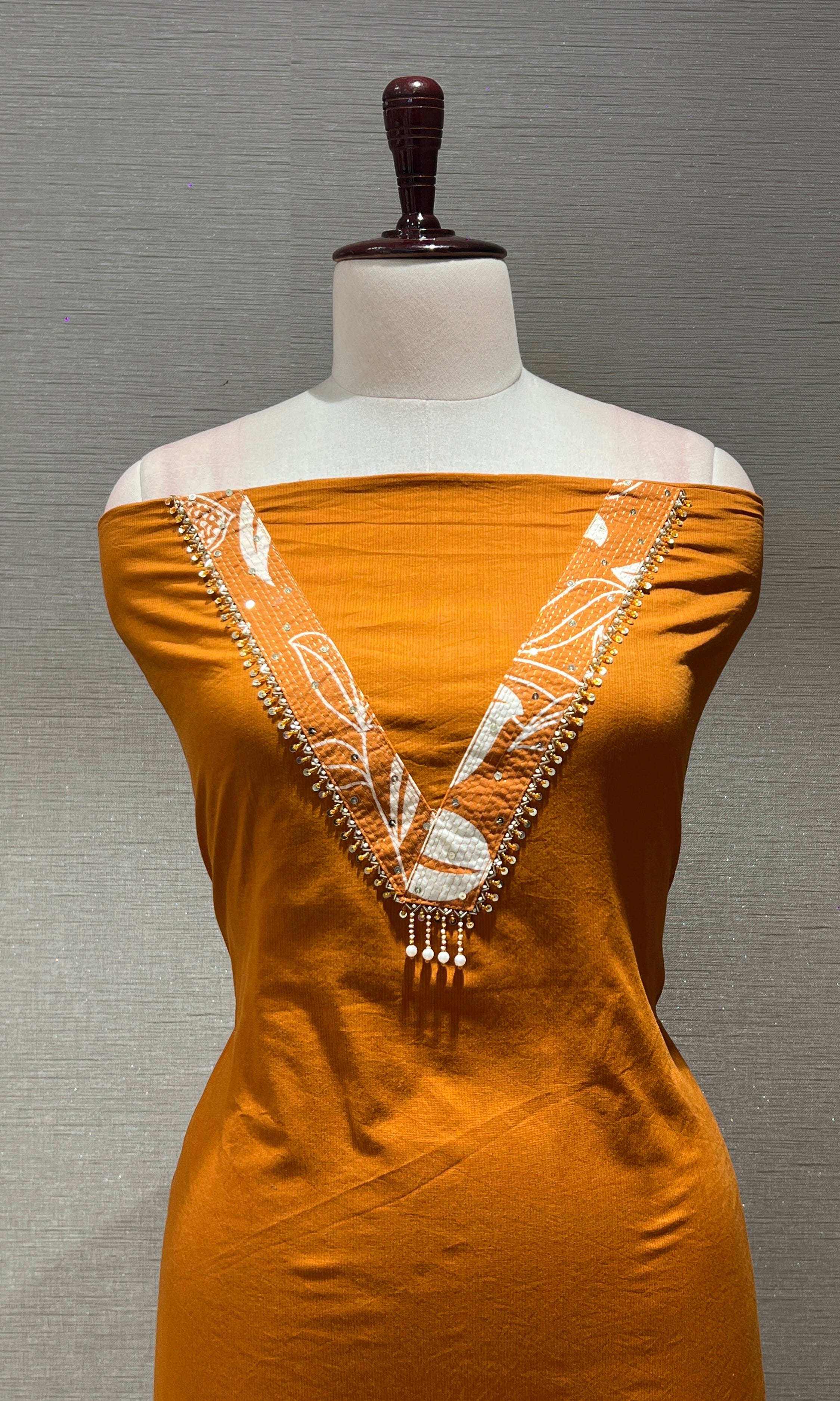 ORANGE dress material