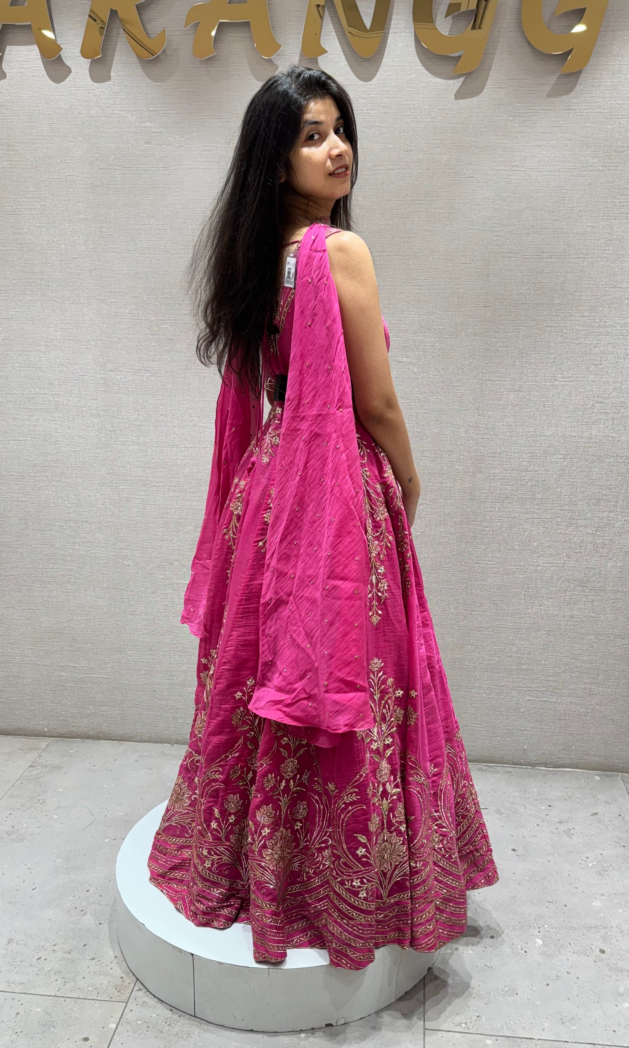 Rani Pink Georgette Anarkali DRESS