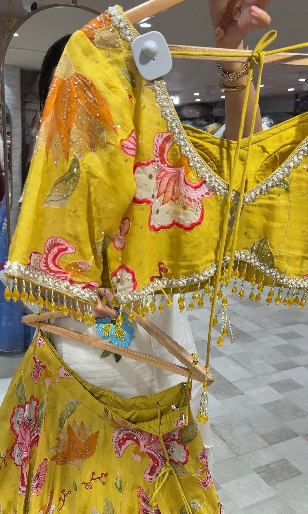 Sunshine Yellow Floral Lehenga