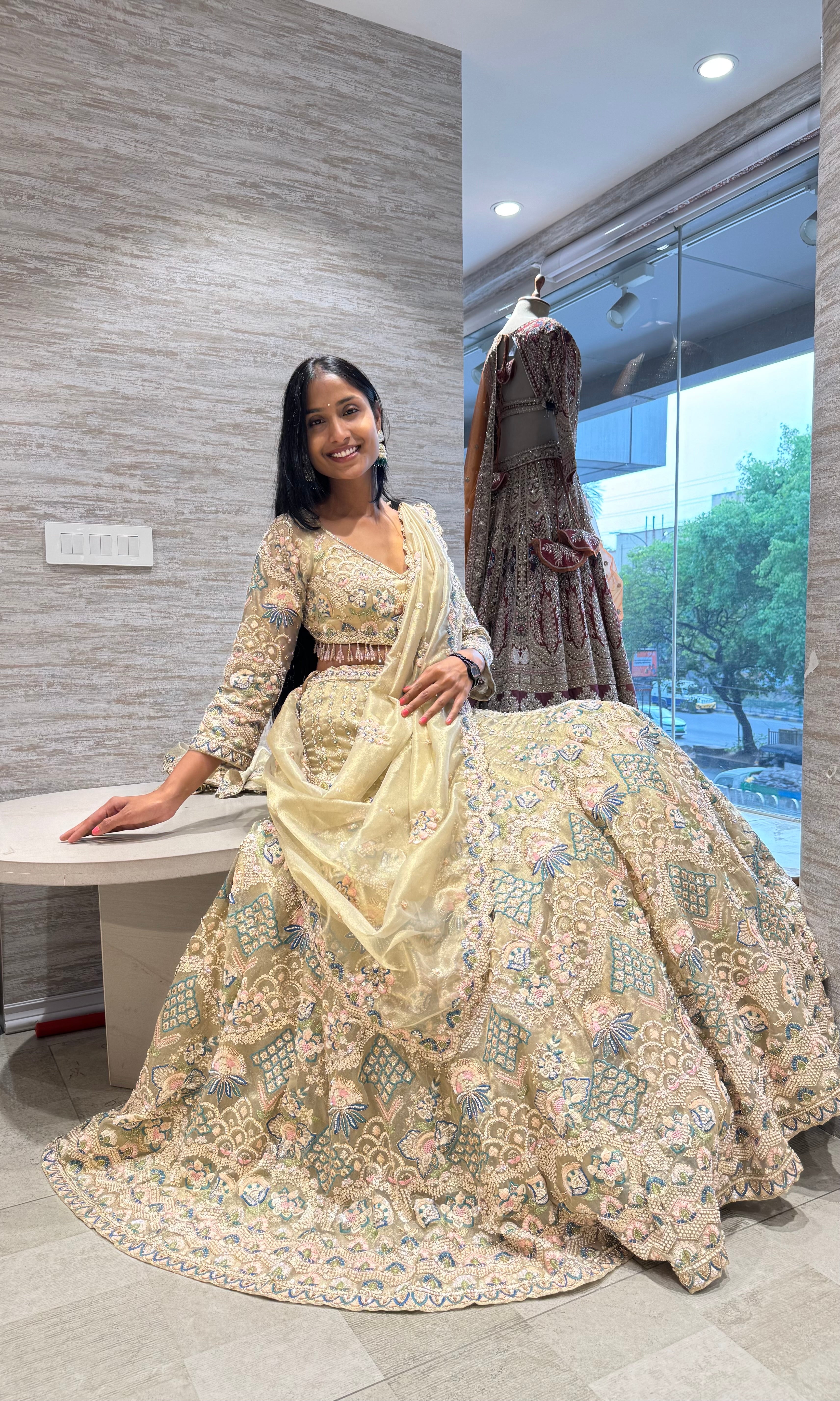 Royal Gold Embellished Bridal Lehenga