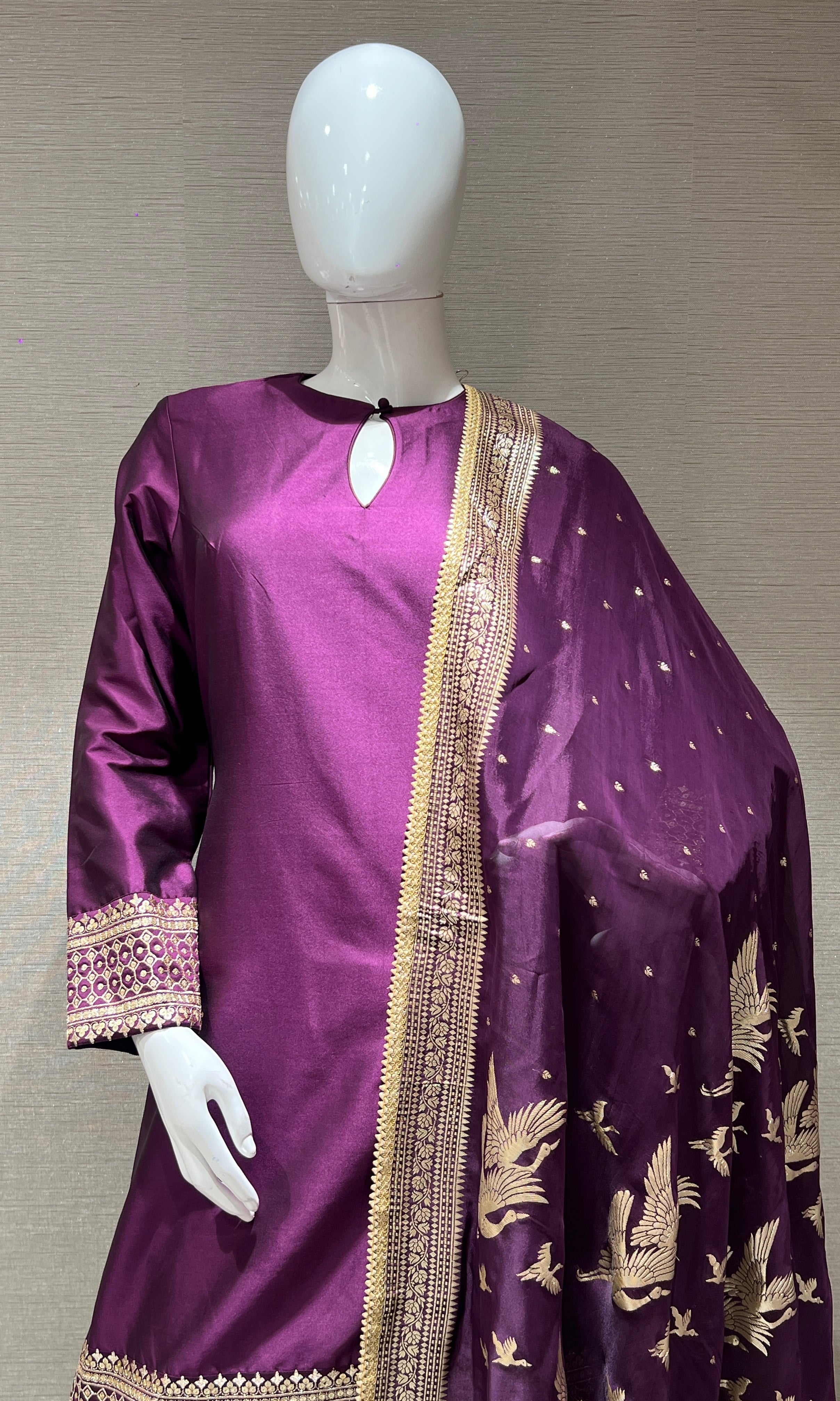Wine sabyasachi inspired kurta set