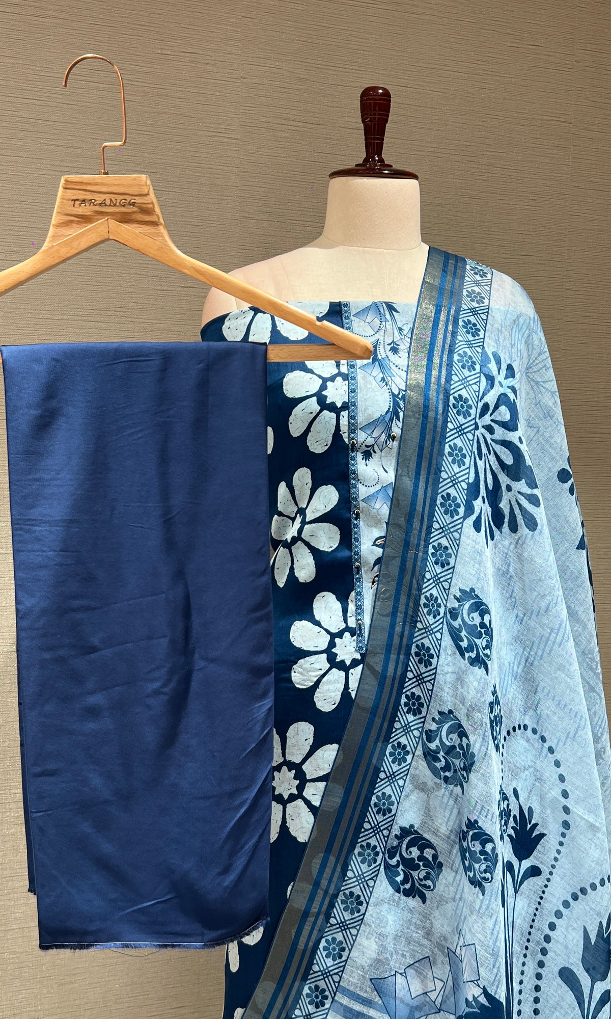 Blue dress material