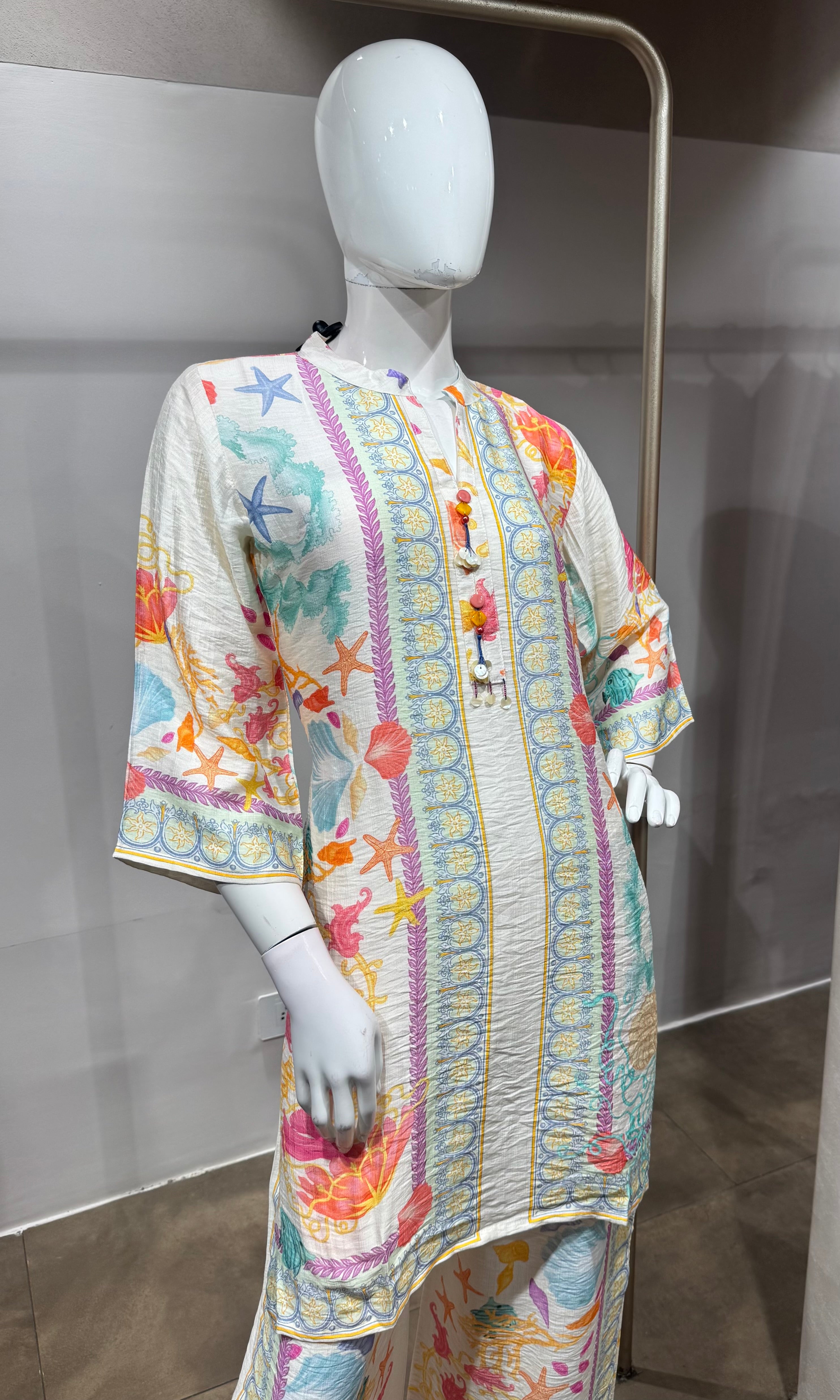 Multi Colour Printkari Cord Set