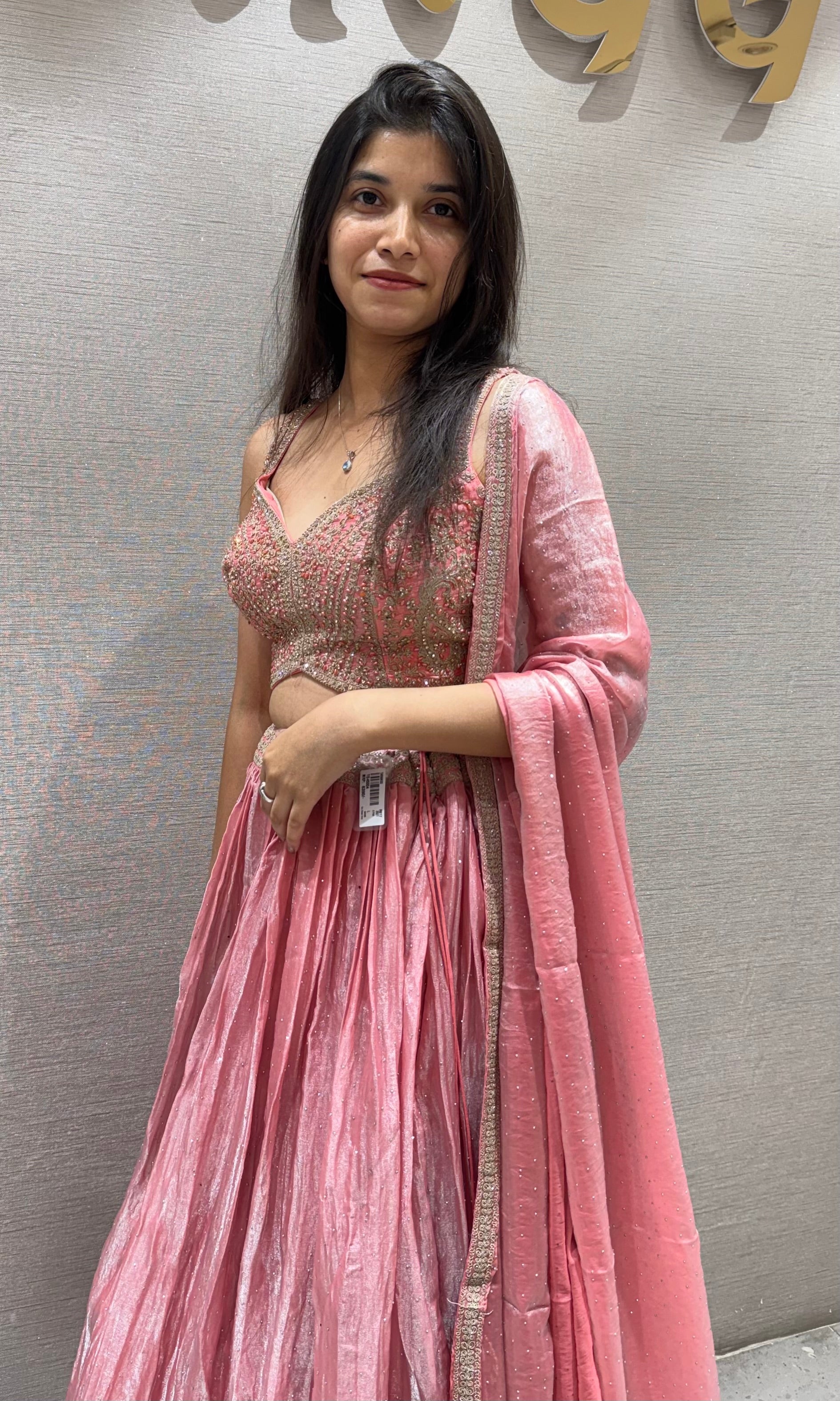 Baby pink Lehenga WITH DUPATTA