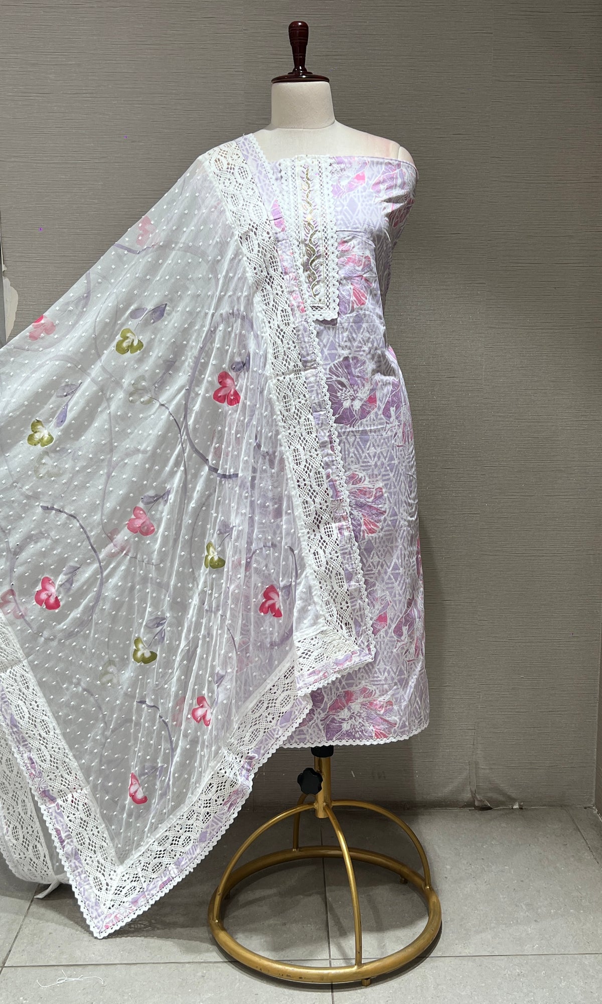 Purple dress material