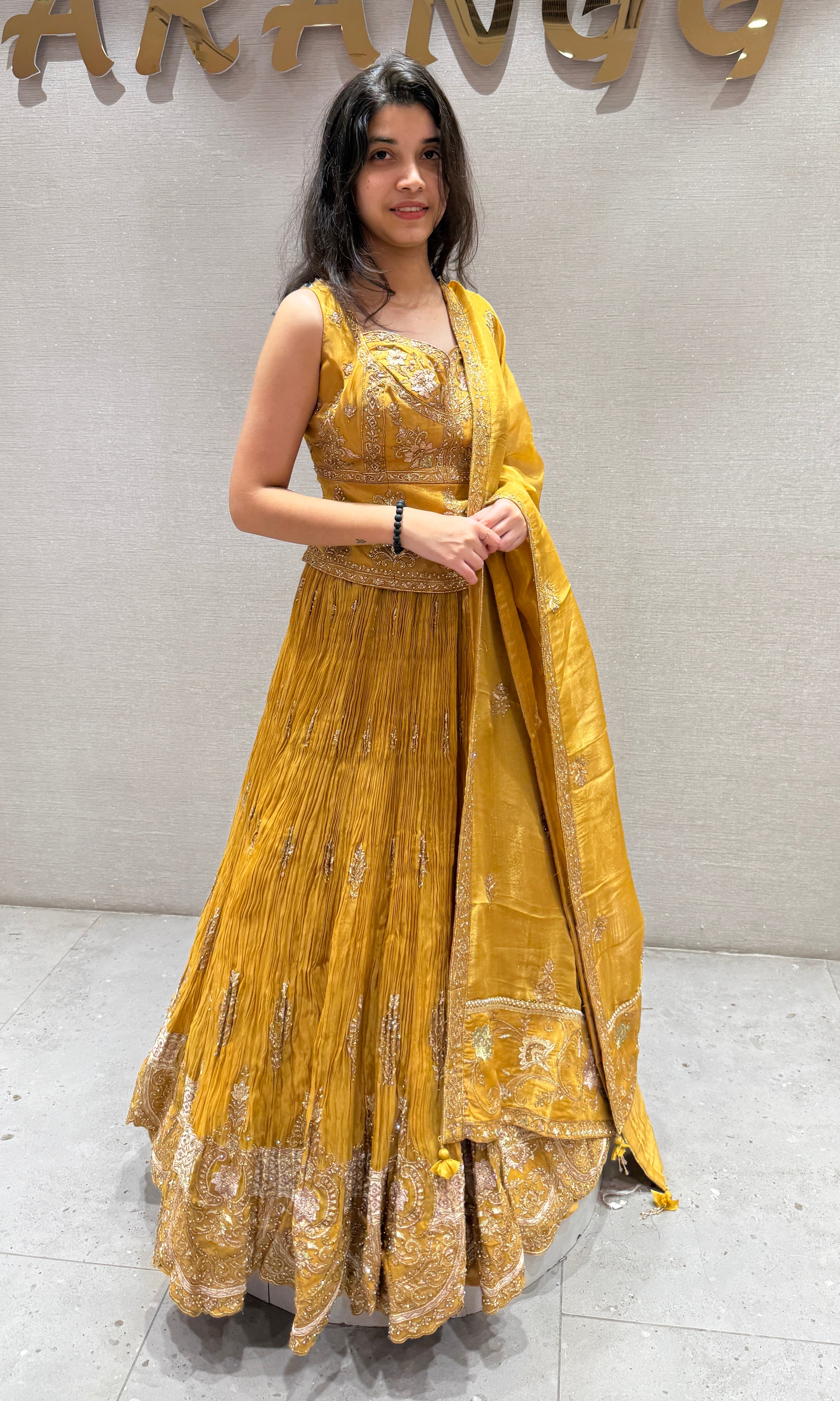 Mustard yellow Lehenga