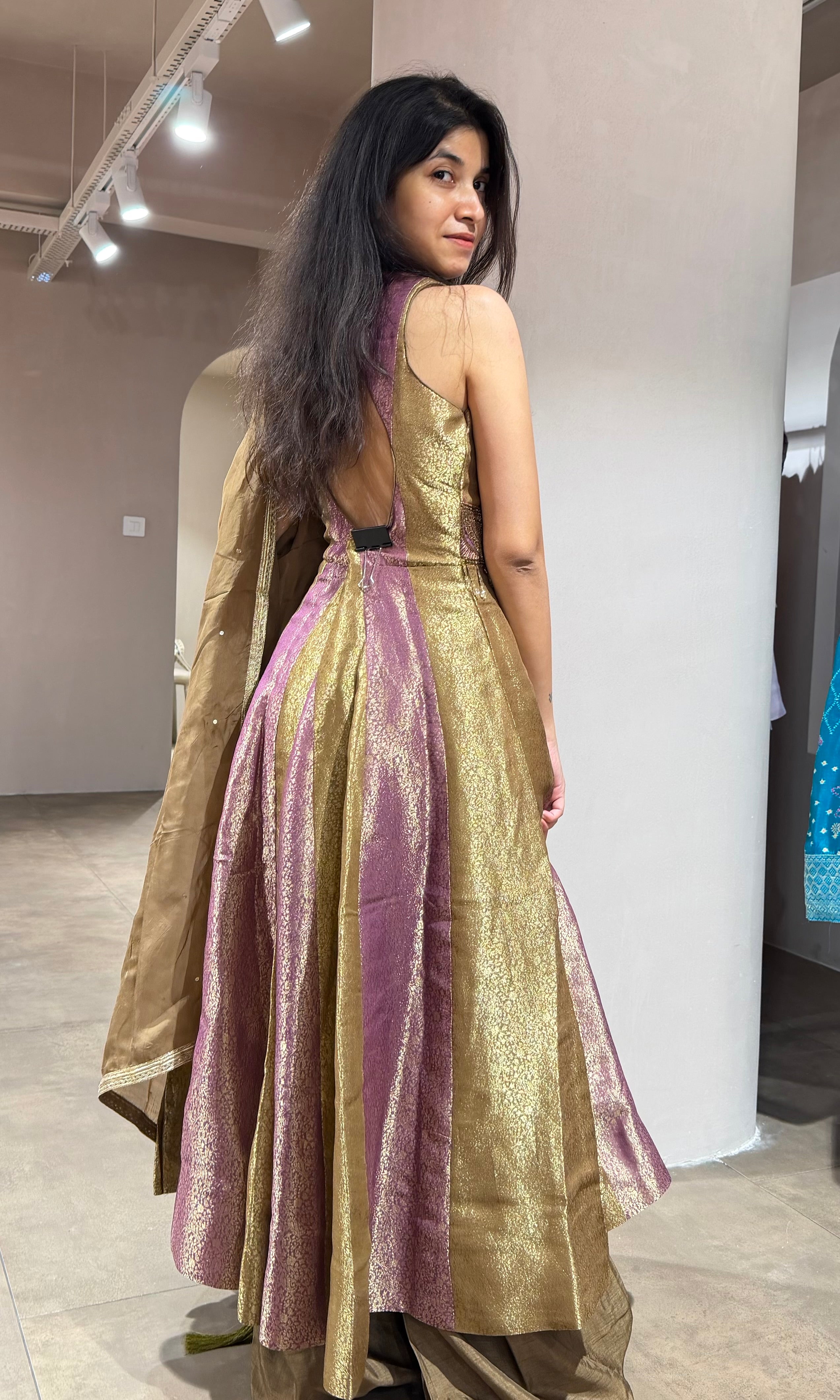 Mehandi green ANARKALI WITH PALAZZO PANTS