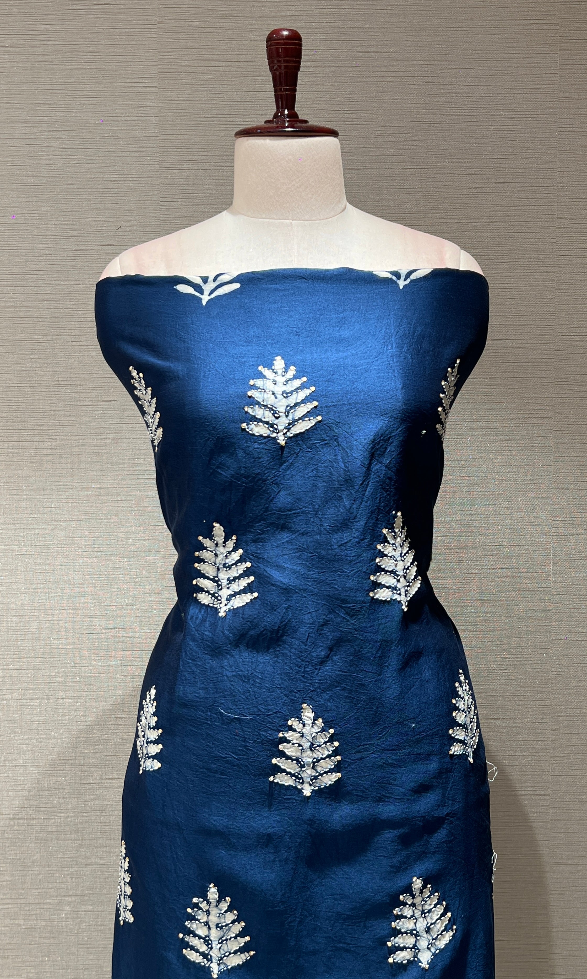 Navy blue dress material