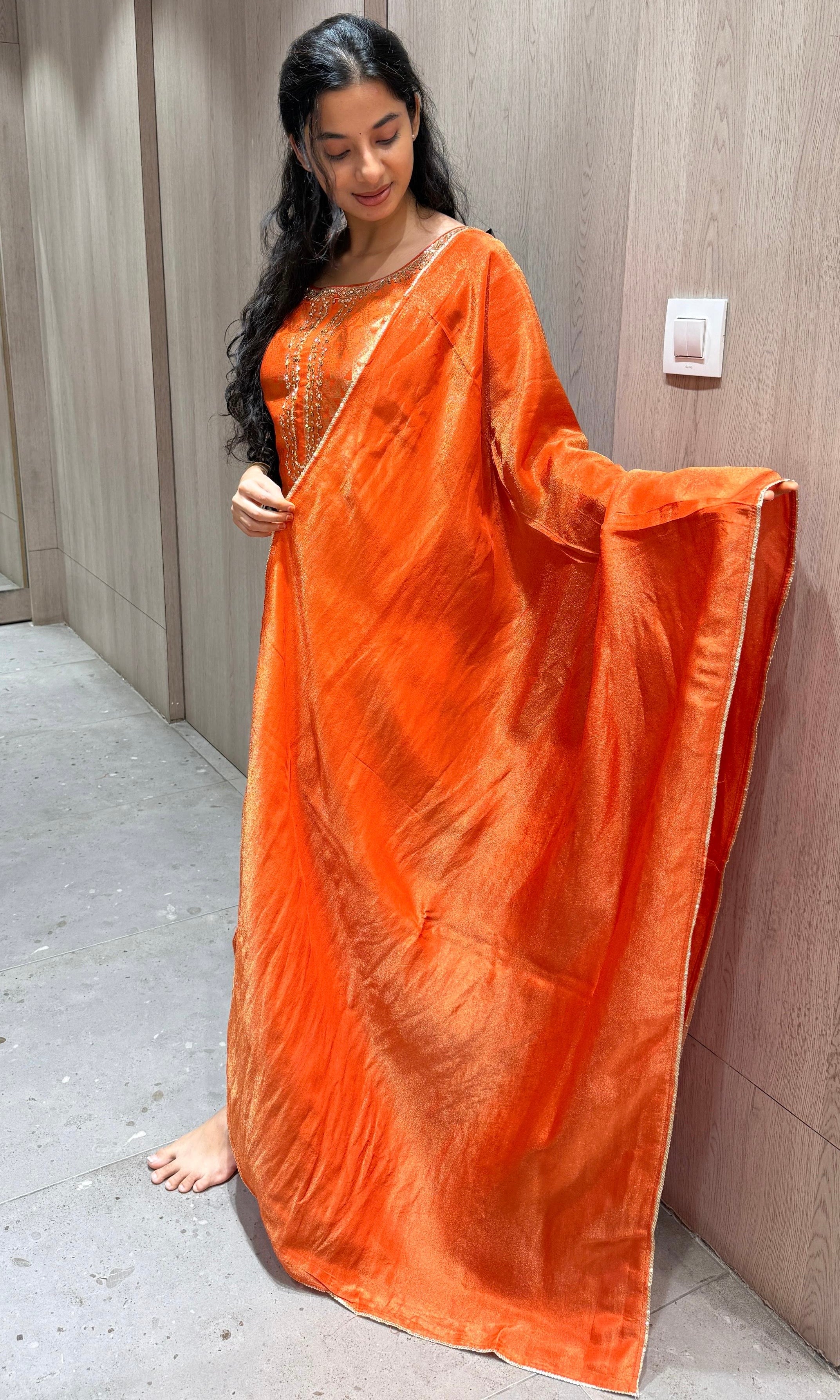 Orange kurta set