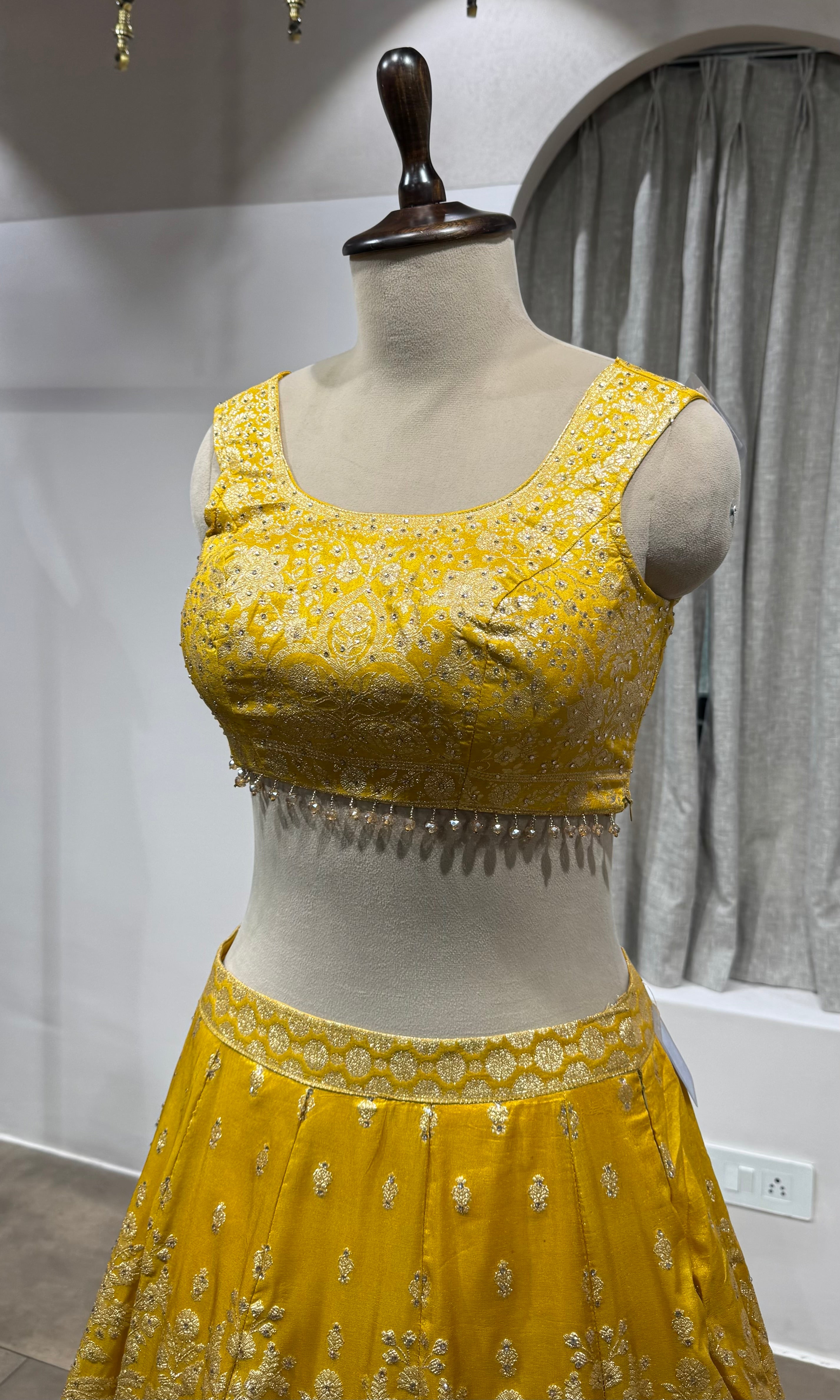 Yellow Party Wear Lehenga with Dupatta