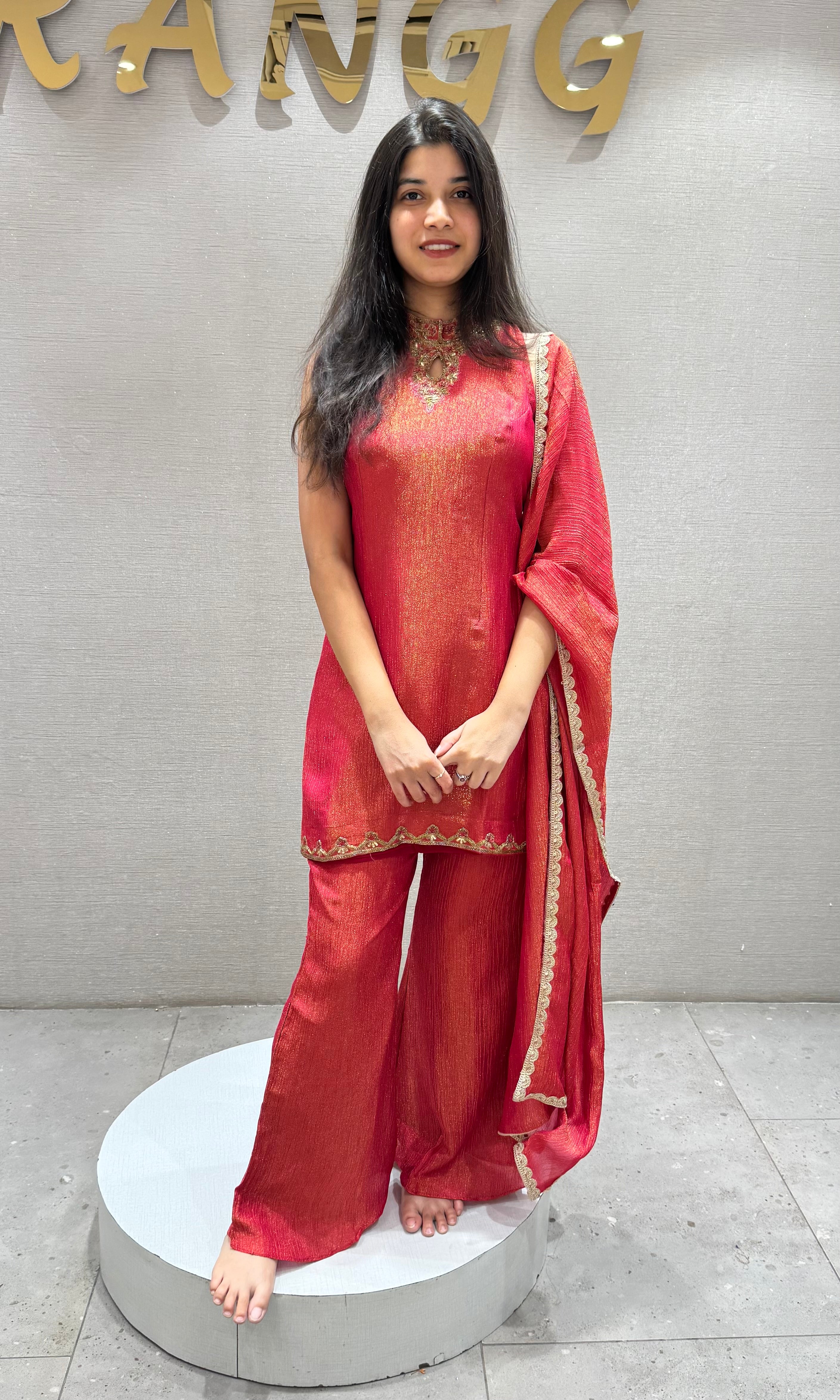 The Royal PINK Sharara Festive Glow
