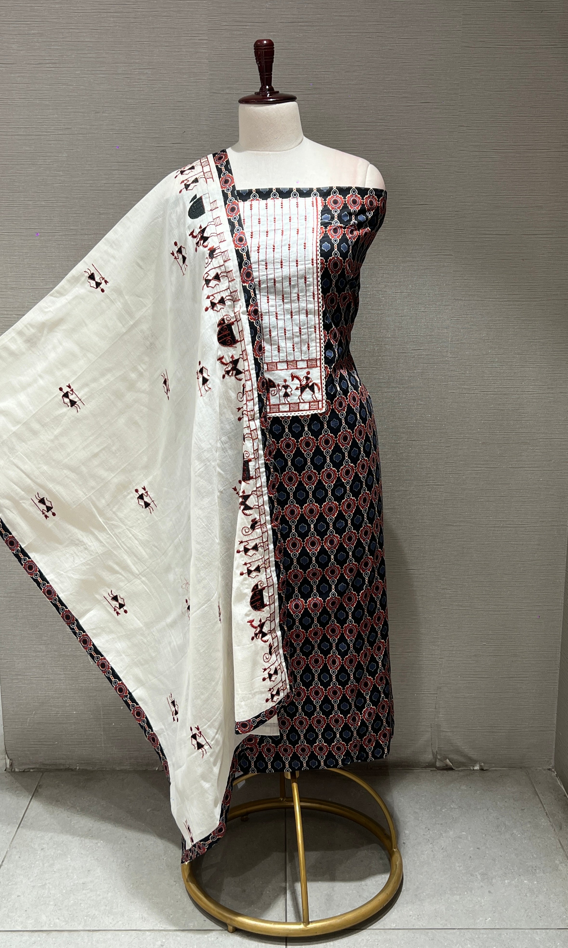 BLACK dress material