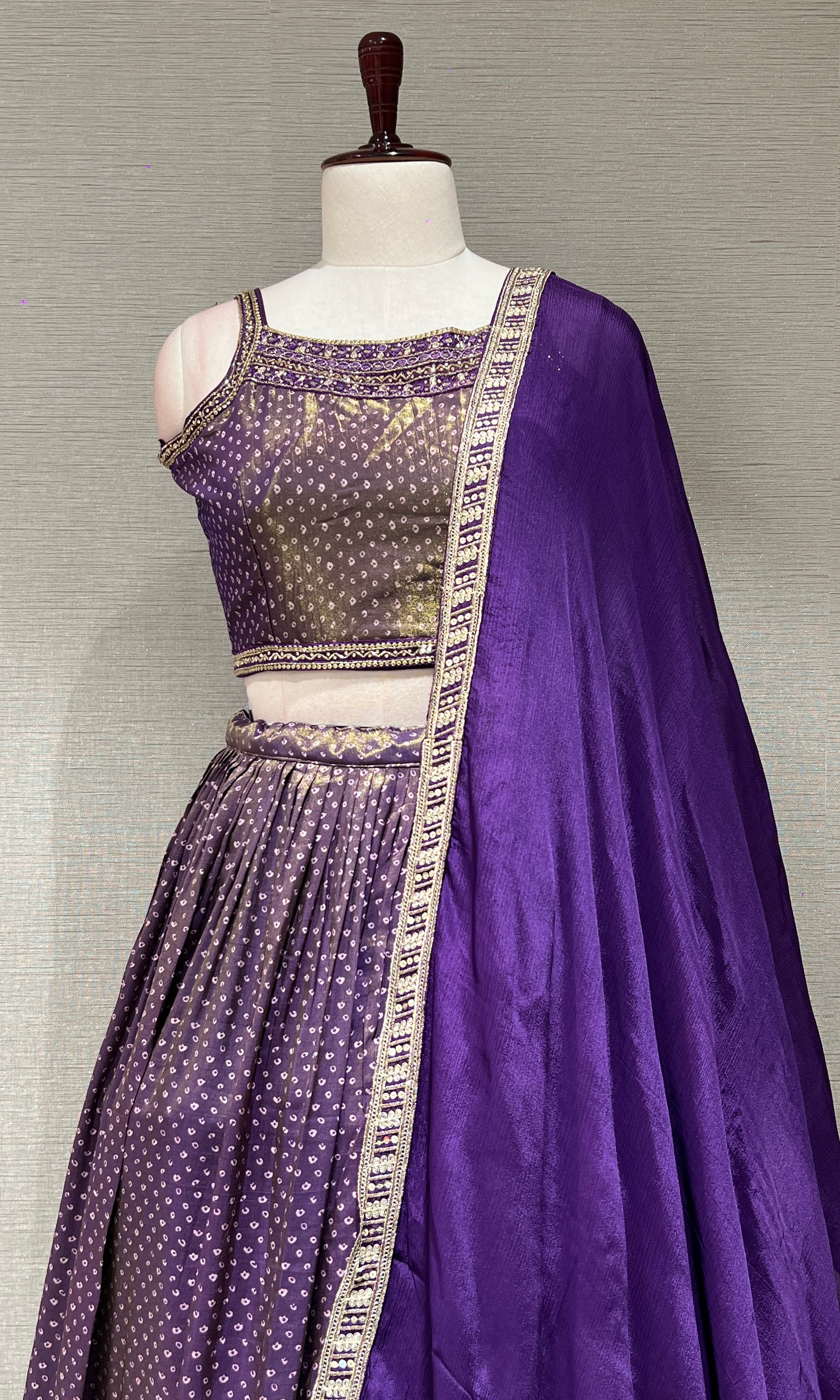 Purple EMBELLISHED Lehenga CHOLI
