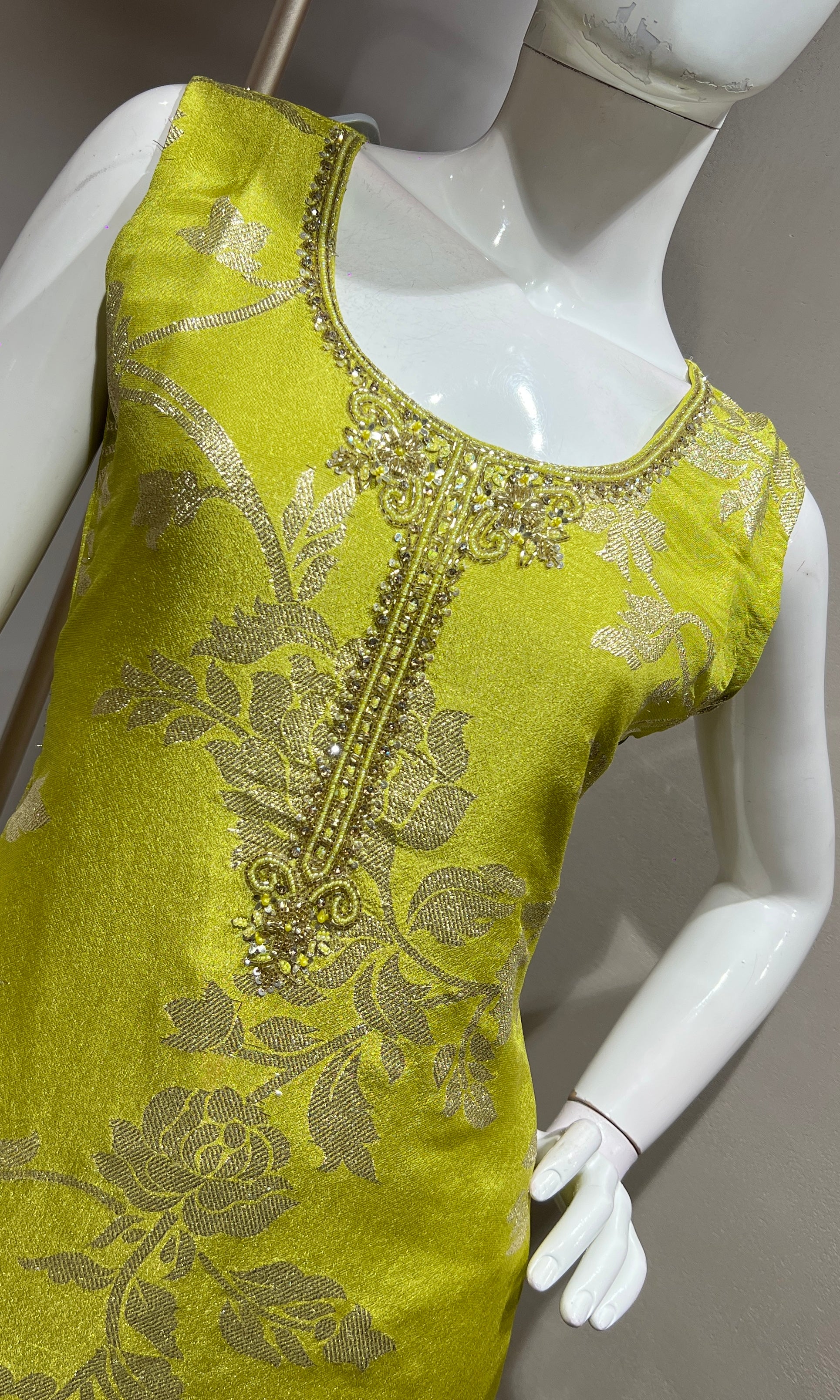Green Embroidered Silk Kurta Suit with Dupatta