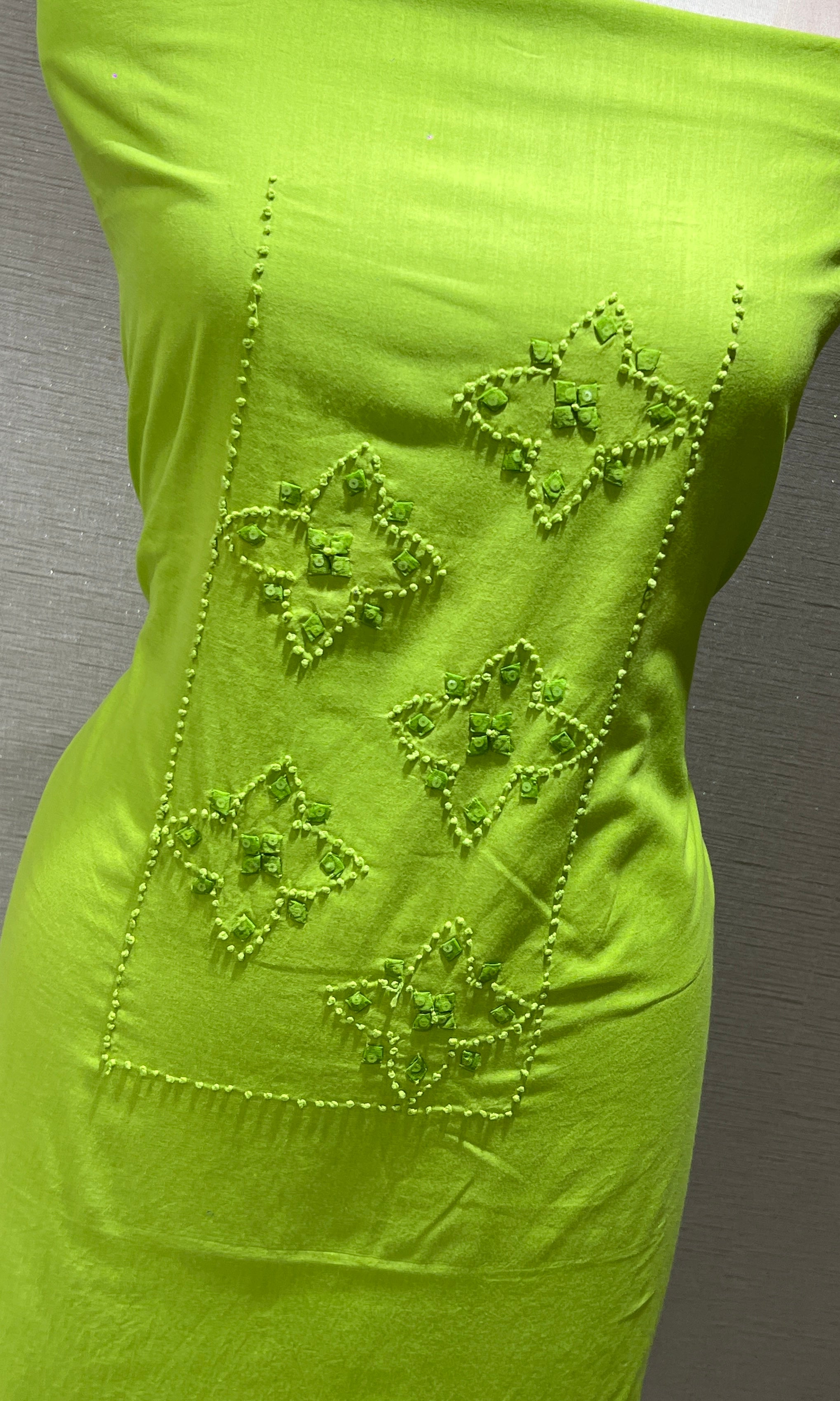PARROT Green dress material