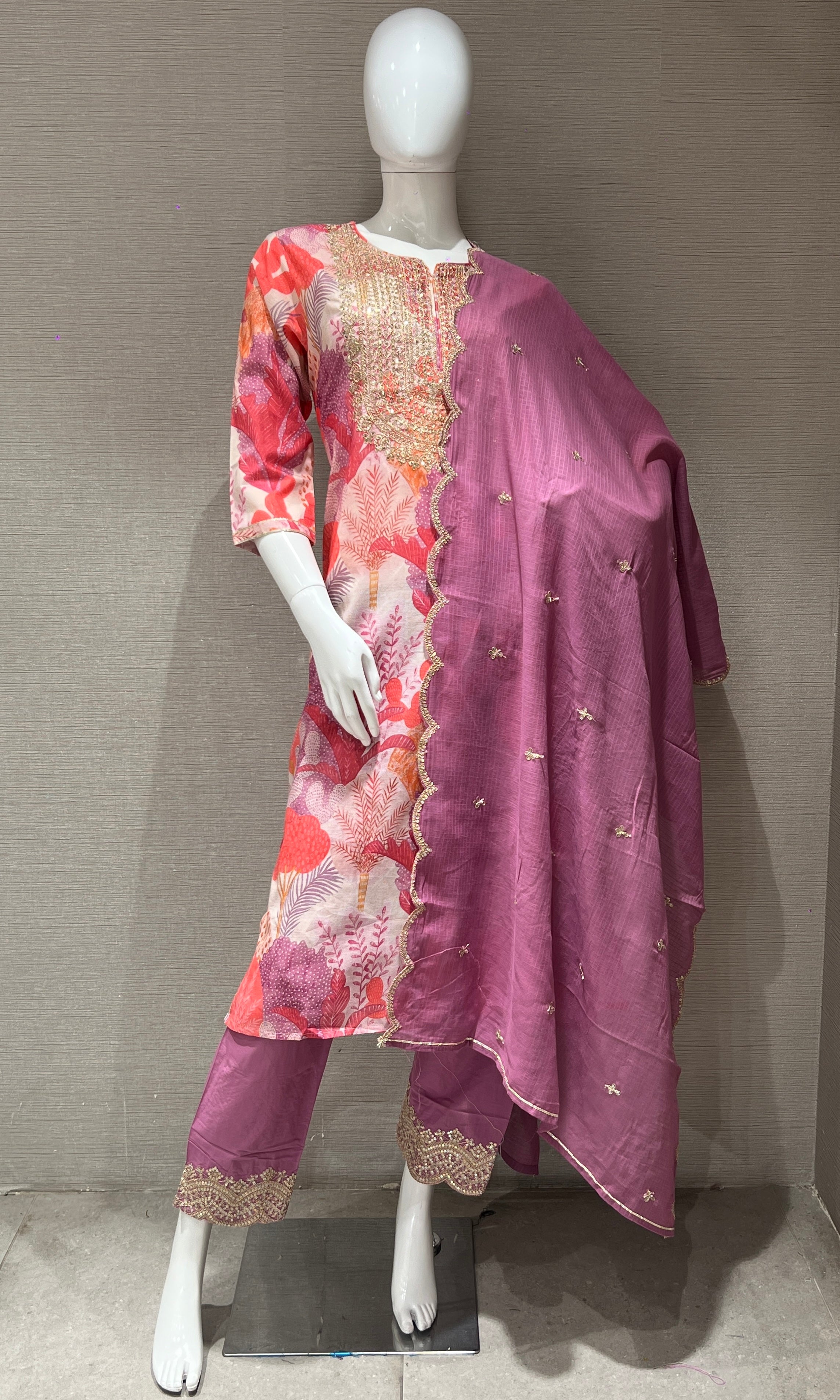 Pink kurta set
