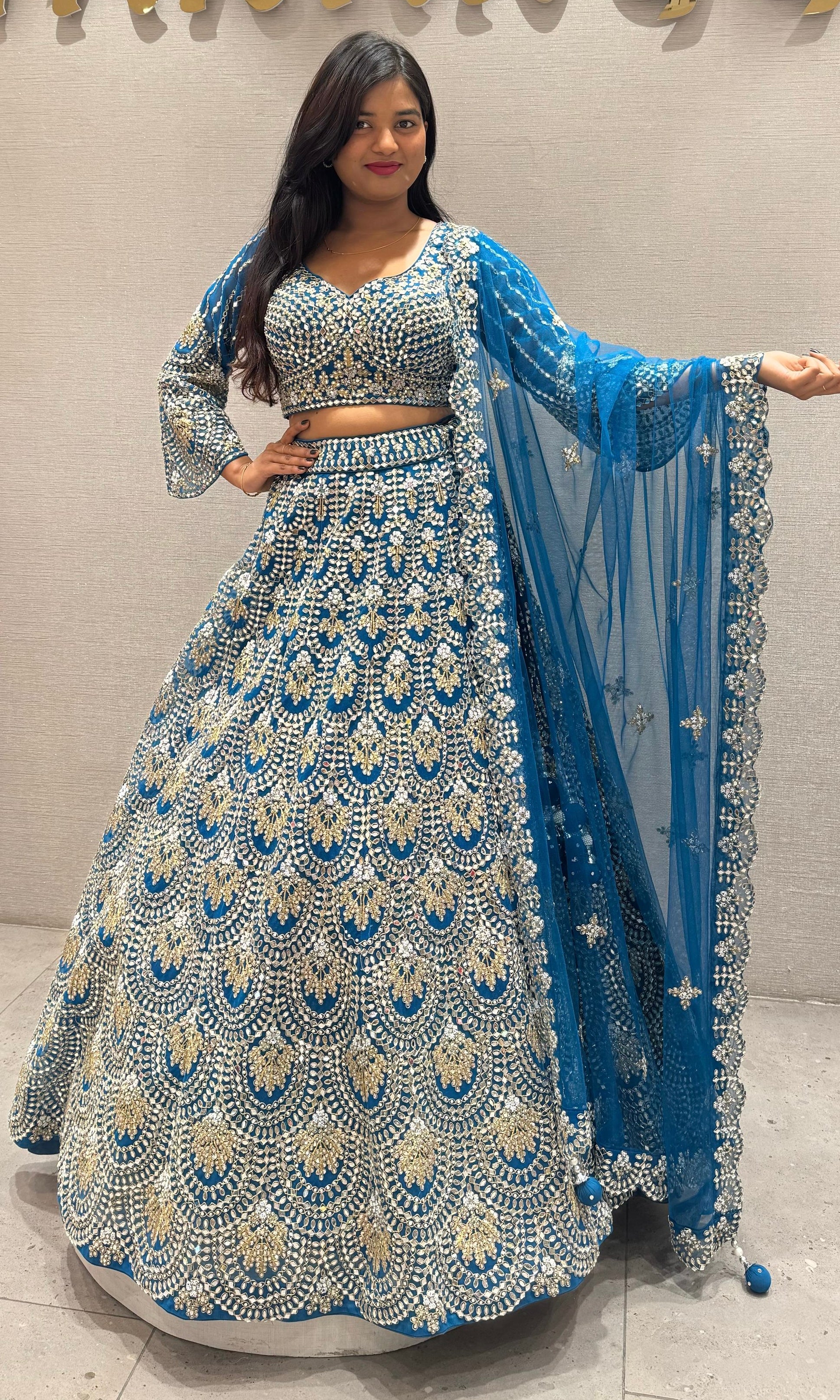 Blue lehenga