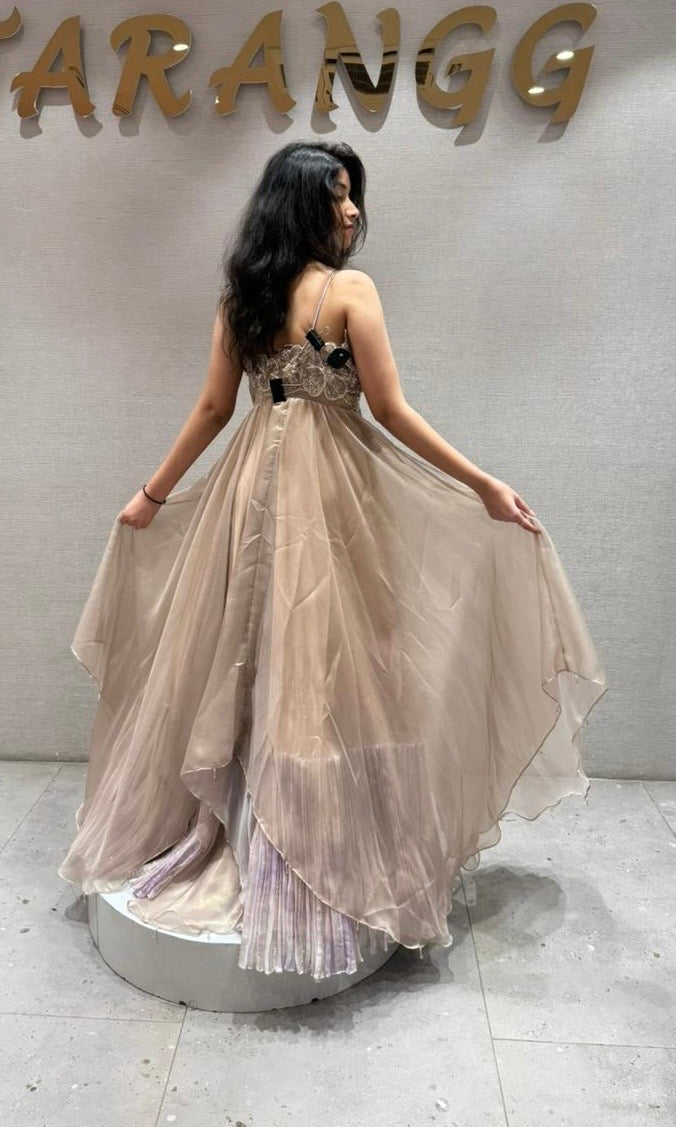 Champagne Dream layered long dress