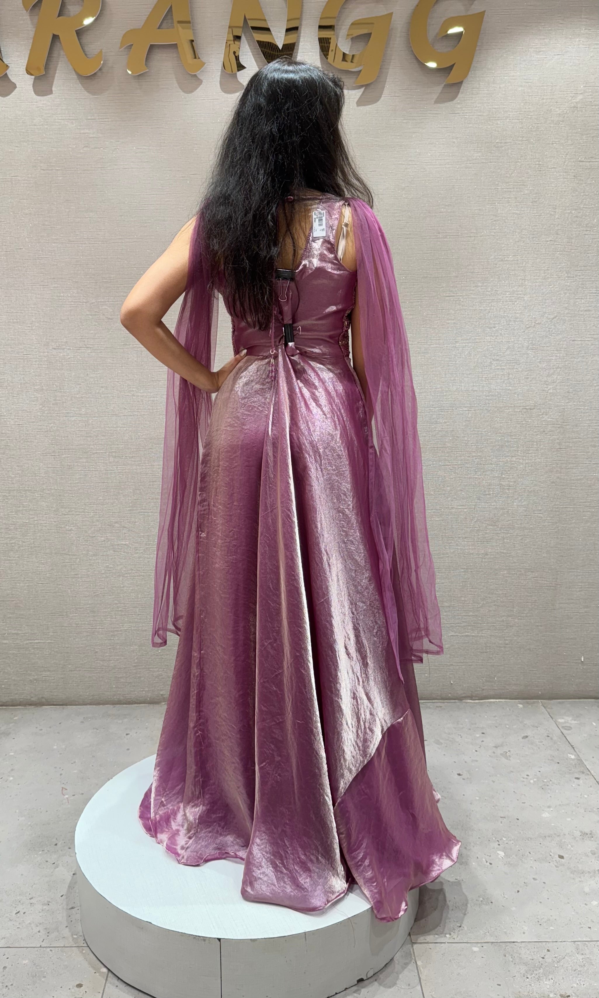 Onion pink LONG ANARKALI SET