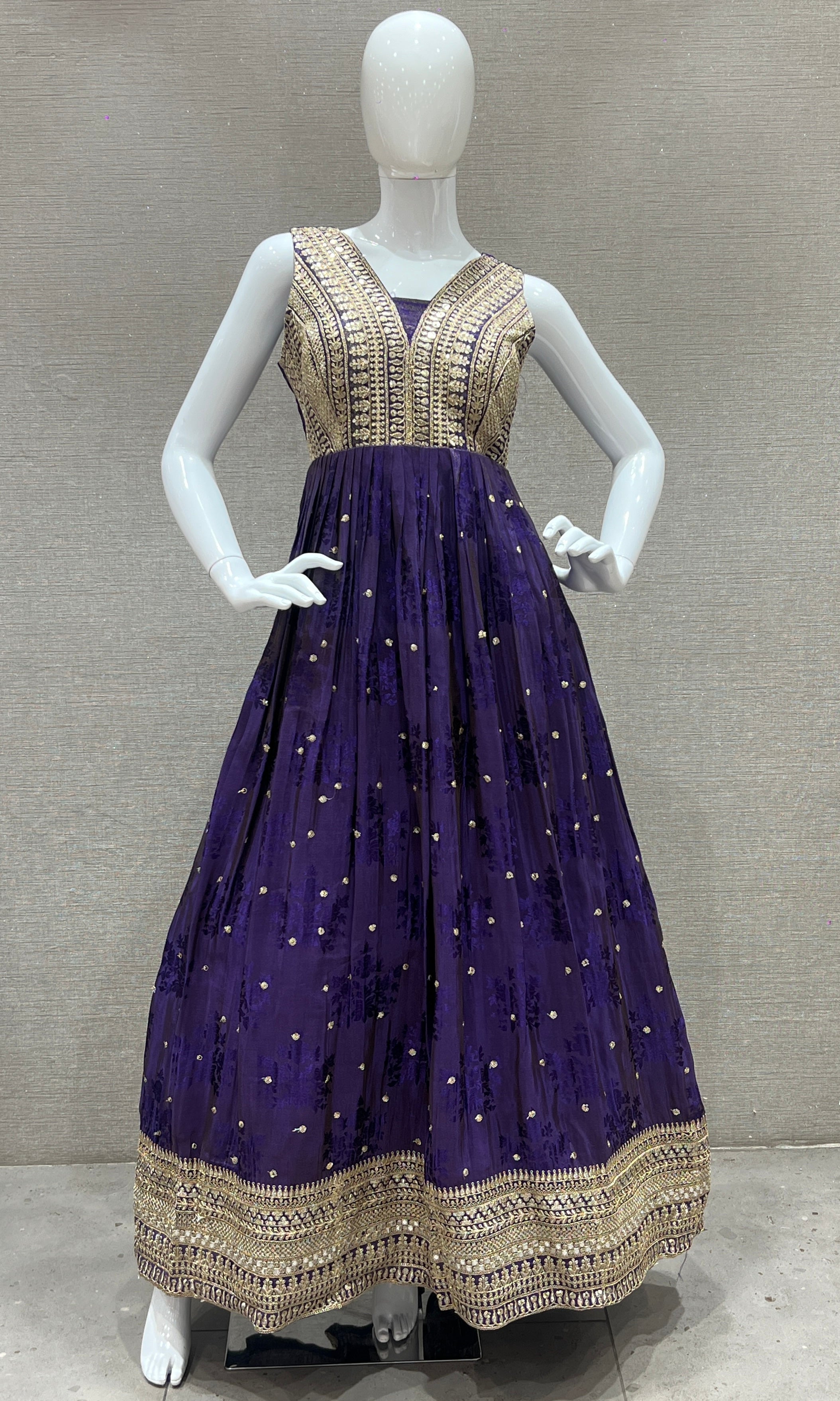 Purple long dress