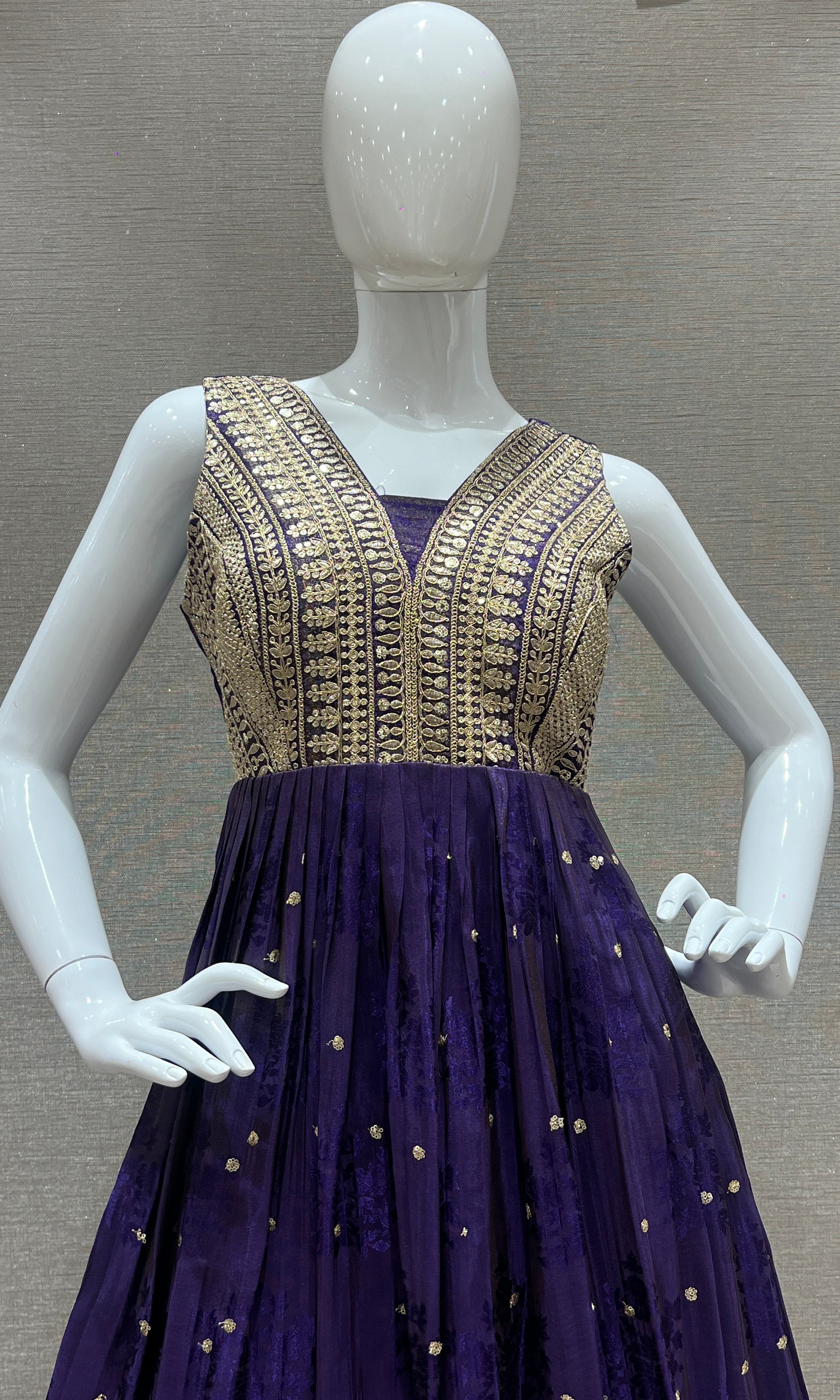Purple long dress