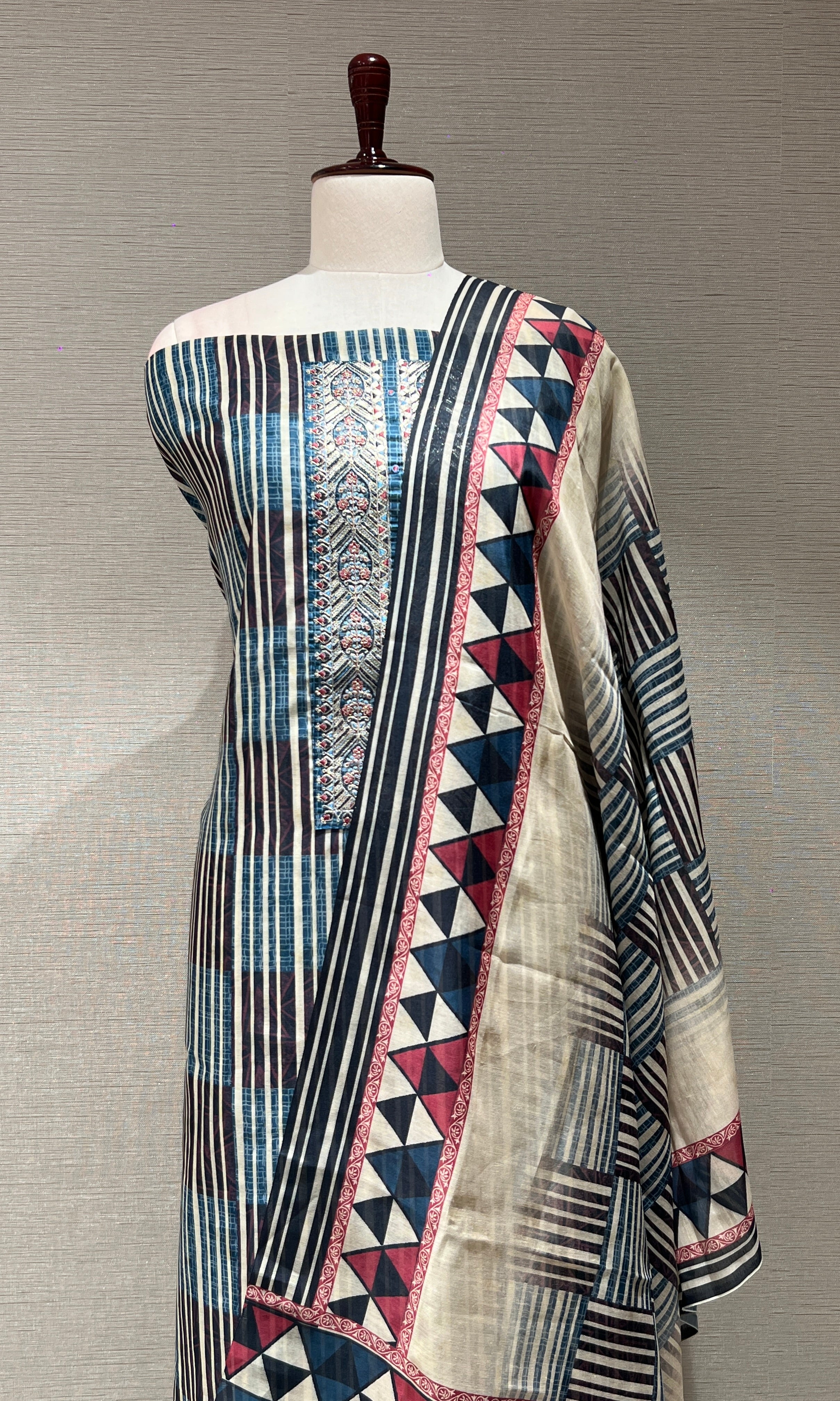 Blue dress material