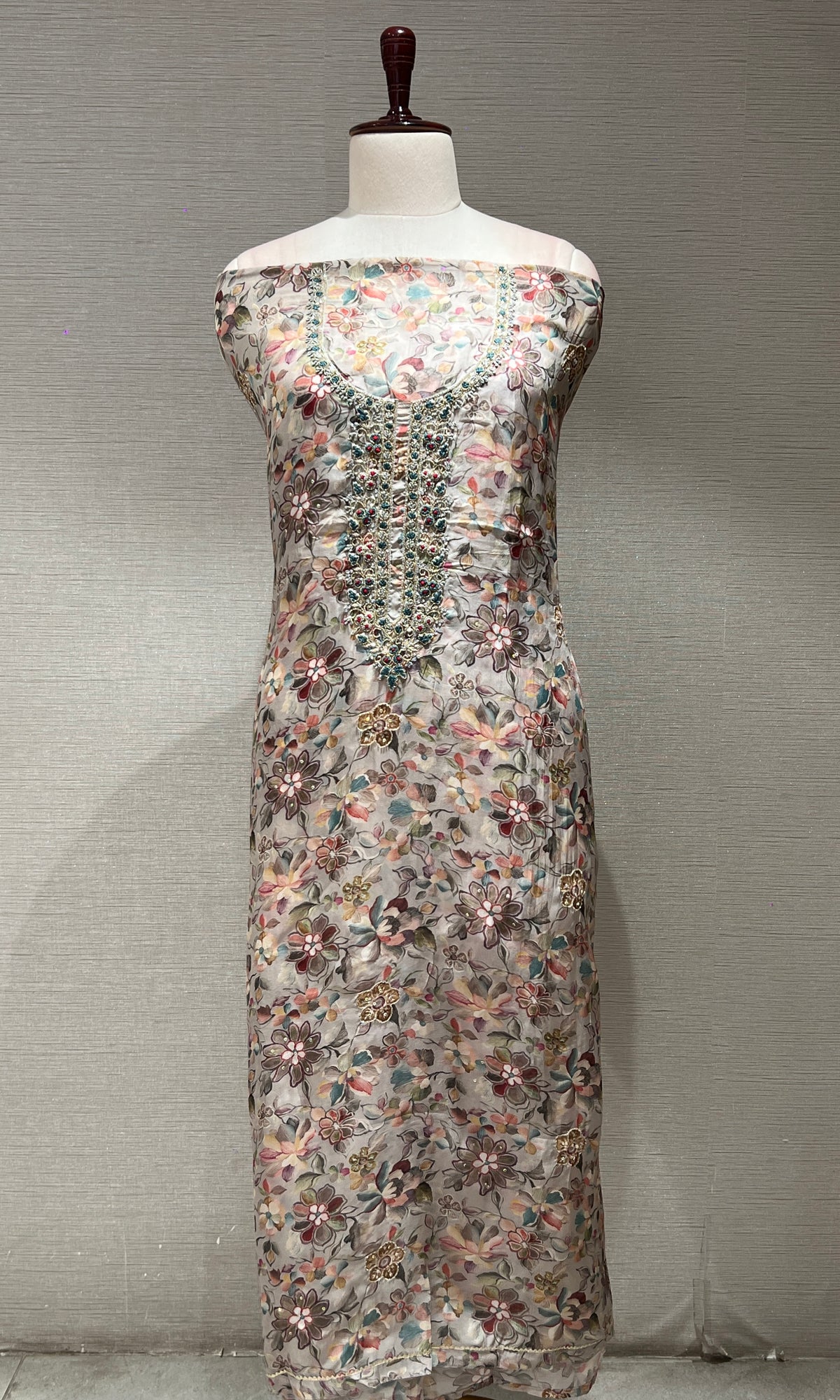 Light blue dress material