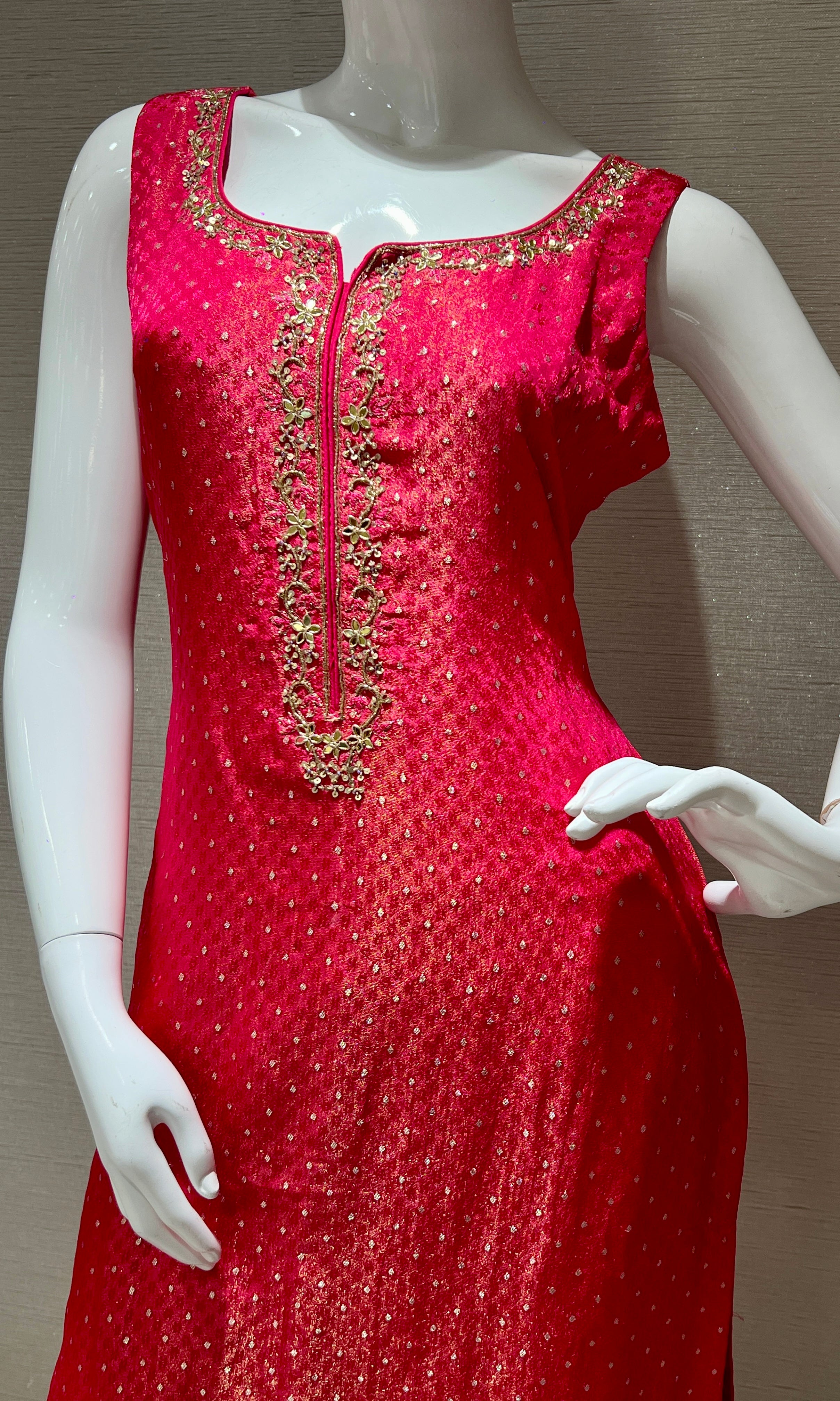 Pink kurta set with banarasi dupatta