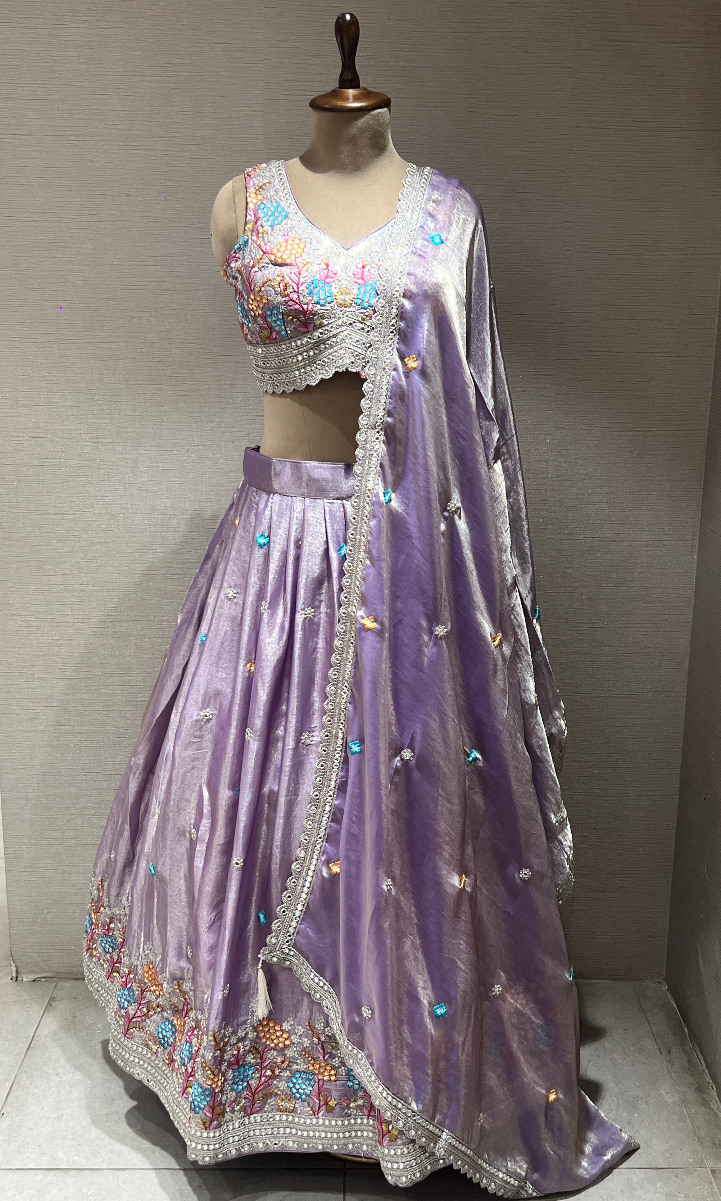 Lilac Embellished Lehenga Choli
