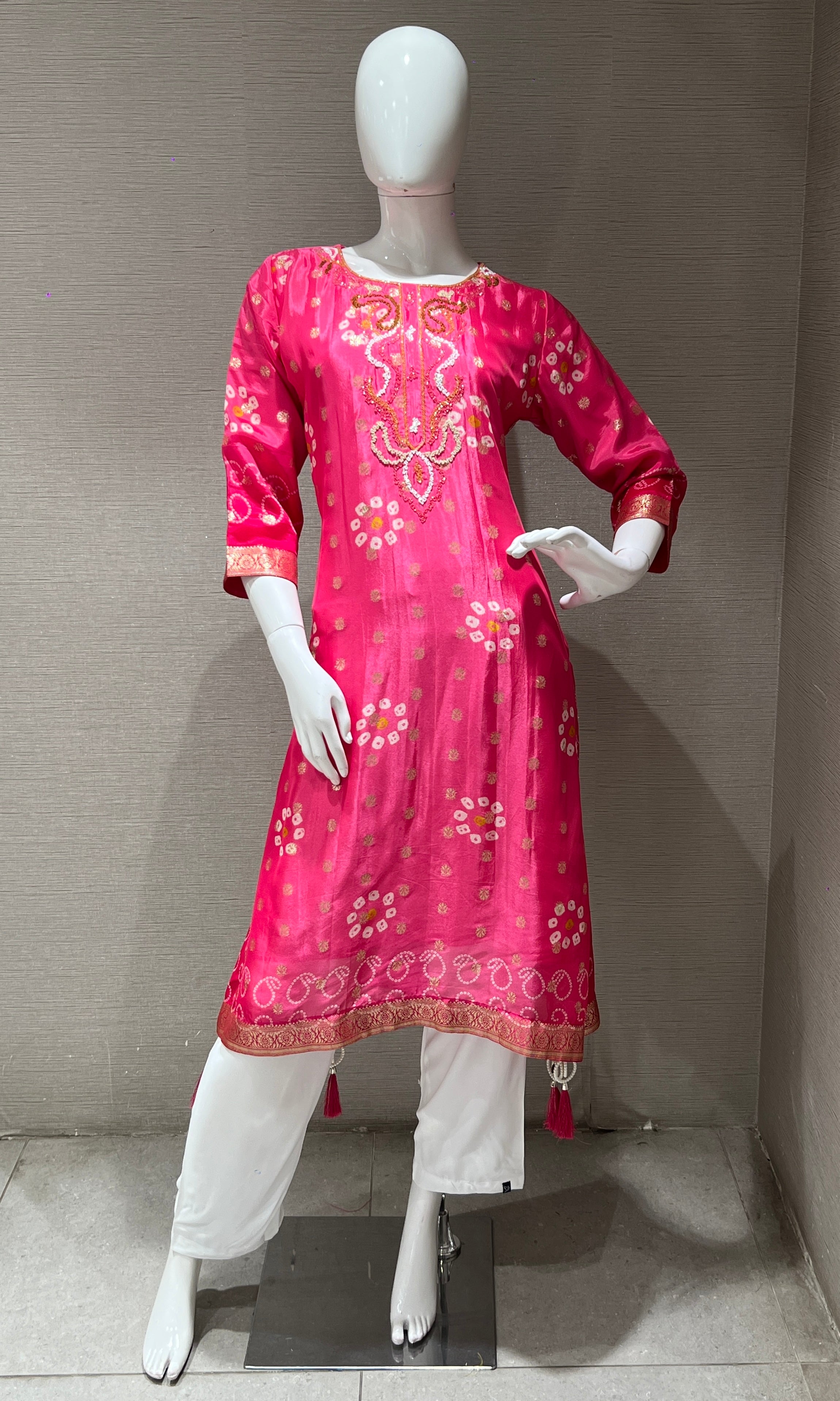 Pink Printed Kurti top